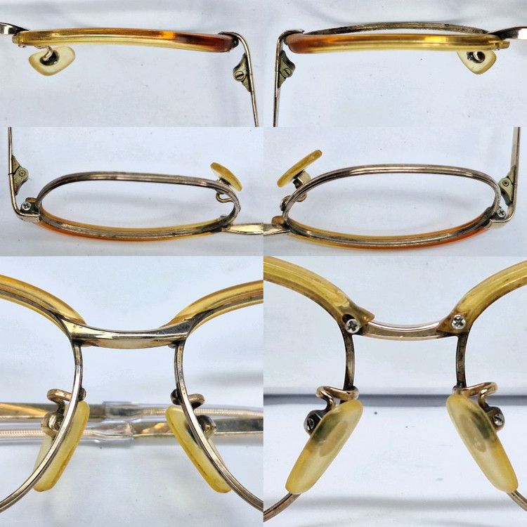 Other 1980s LAURIFR NO 550 12KGF Gold Filled Browline Glasses 46mm Size ONE SIZE - 9 Thumbnail