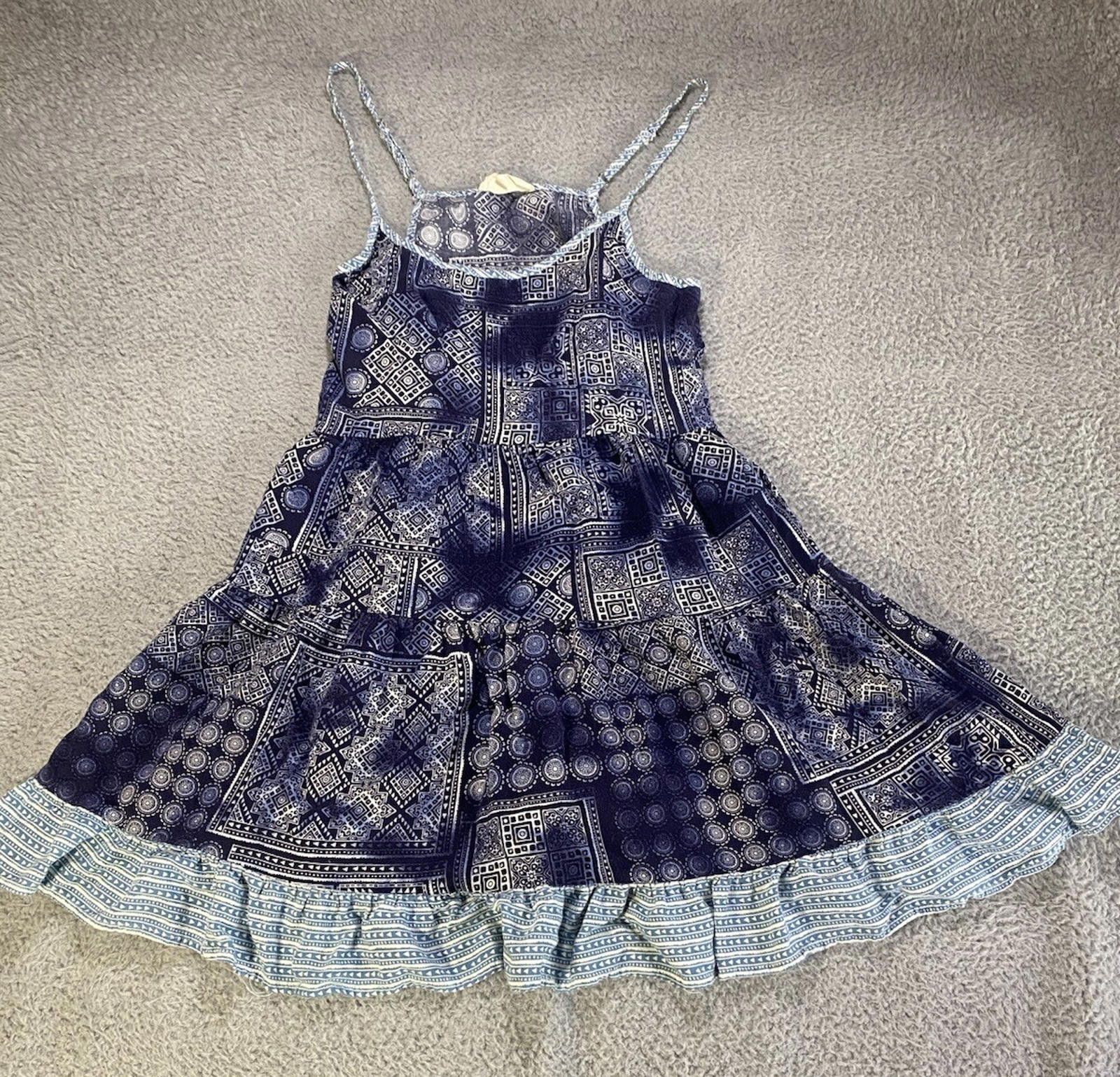 Other Sun Dress Women Medium Blue Mandala Patchwork Print Bandana Size M / US 6-8 / IT 42-44 - 1 Thumbnail
