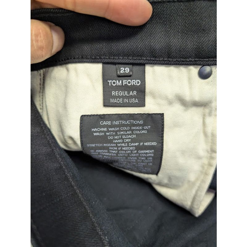 Tom Ford o1rshd1 Regular Fit Denim Jeans in Black Size US 29 - 18 Thumbnail