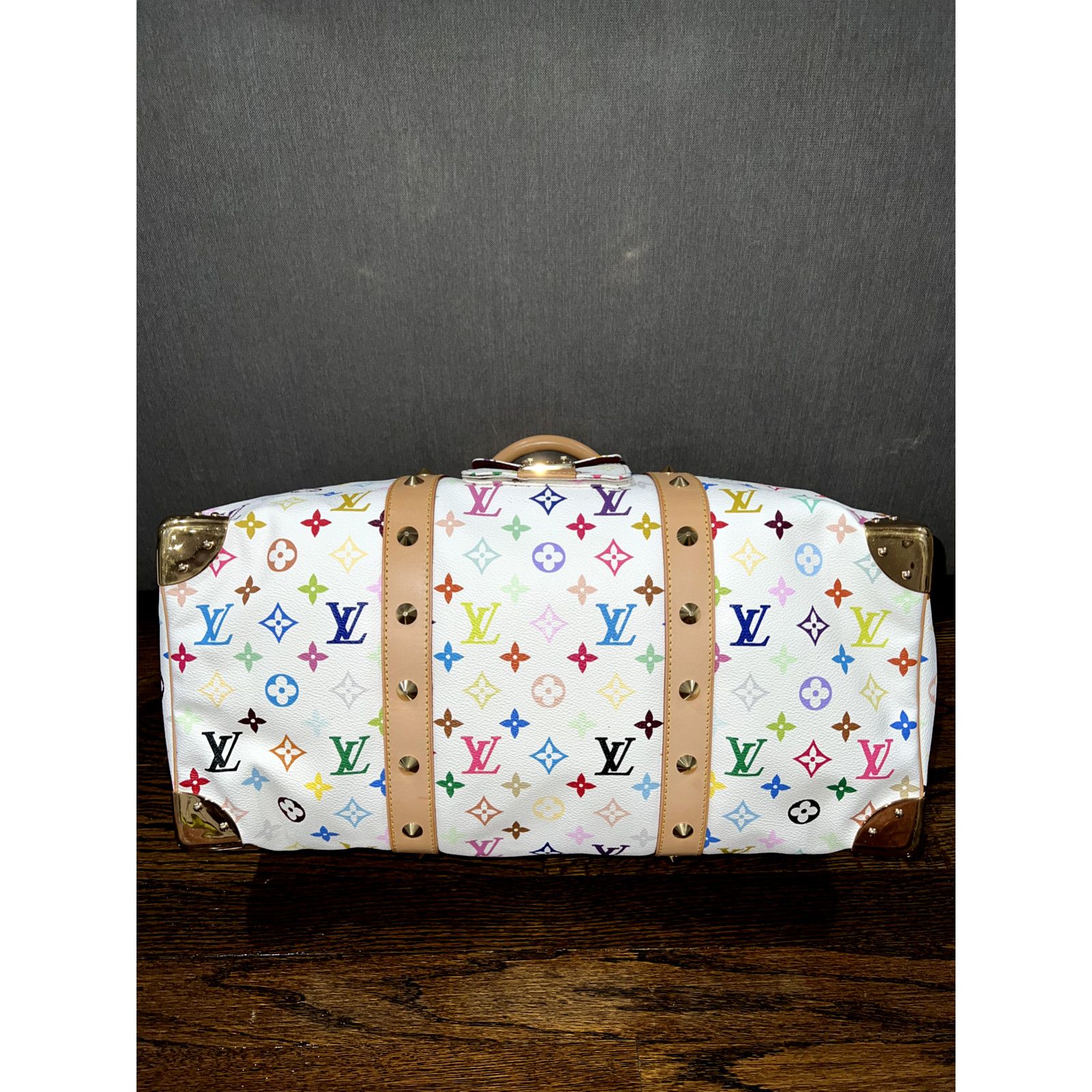 Louis Vuitton Louis Vuitton Keepall White Multicolor Monogram Travel Bag Size ONE SIZE - 11 Thumbnail