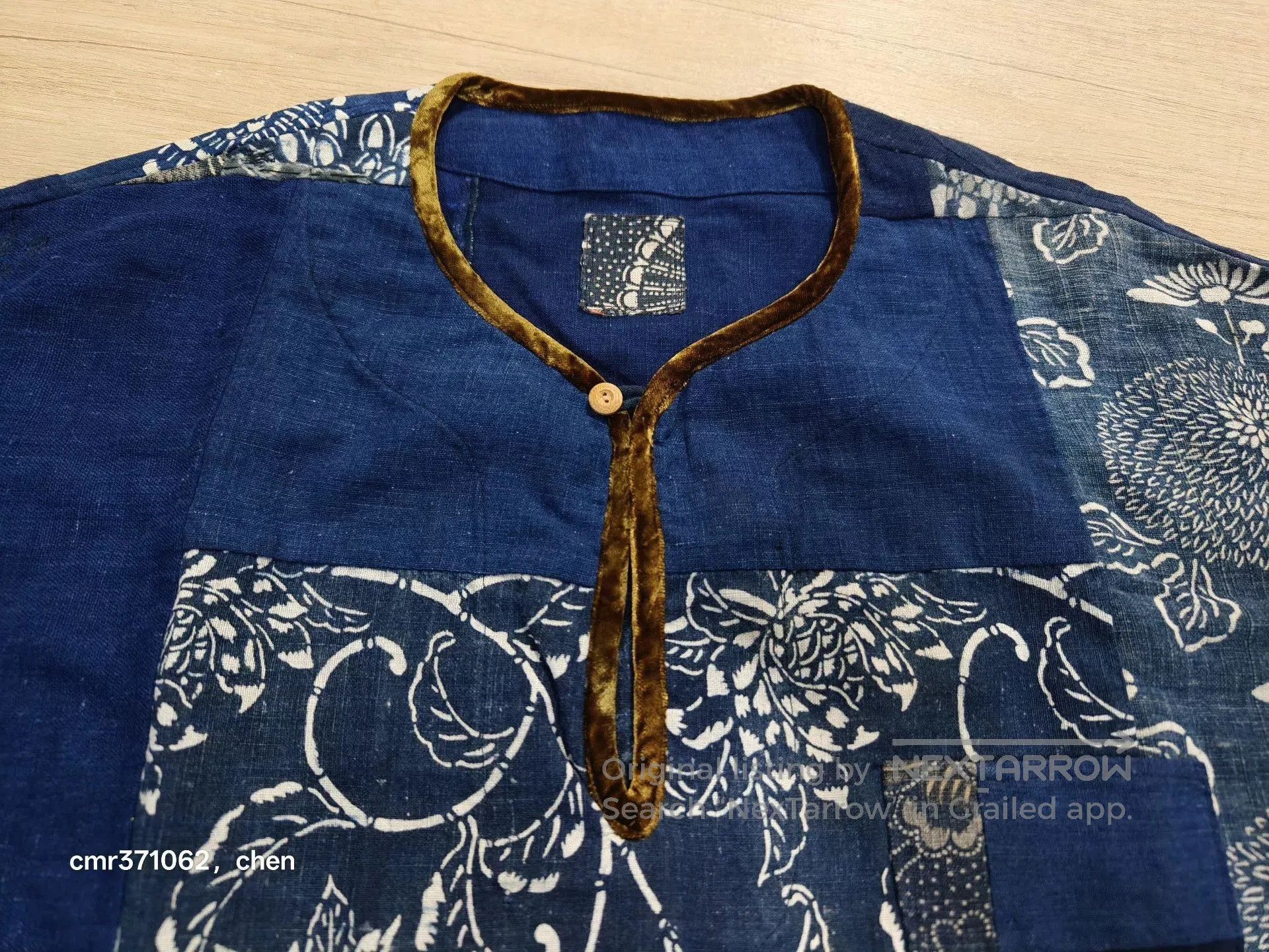 Visvim Blue Patchwork Long-Sleeve Shirt XL. Size US XL / EU 56 / 4 - 2 Thumbnail
