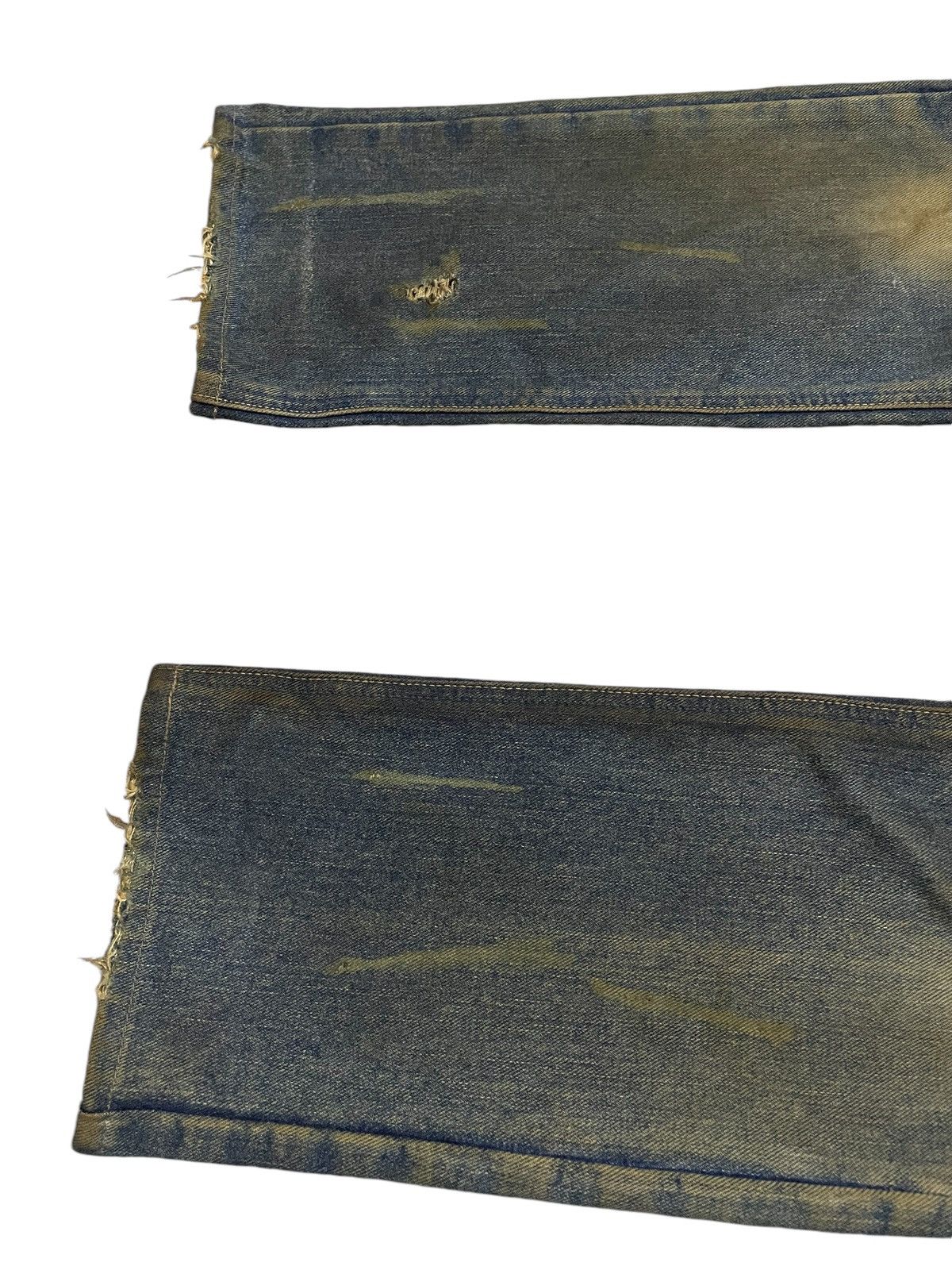 Edwin × GOSTAR DE FUGA × Hysteric Glamour Vintage Edwin 403 Mud Wash Distressed Straight Jeans Size US 29 - 5 Thumbnail