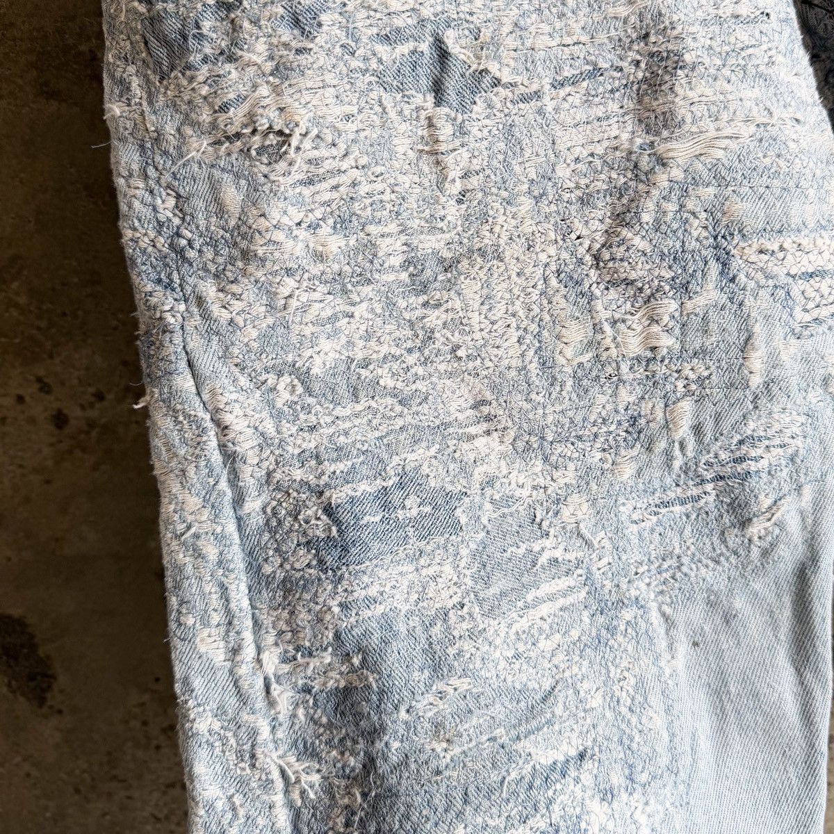 Levi's Vintage Levi's Boro Sashiko DESTROYED Repair Denim Size US 32 / EU 48 - 8 Thumbnail