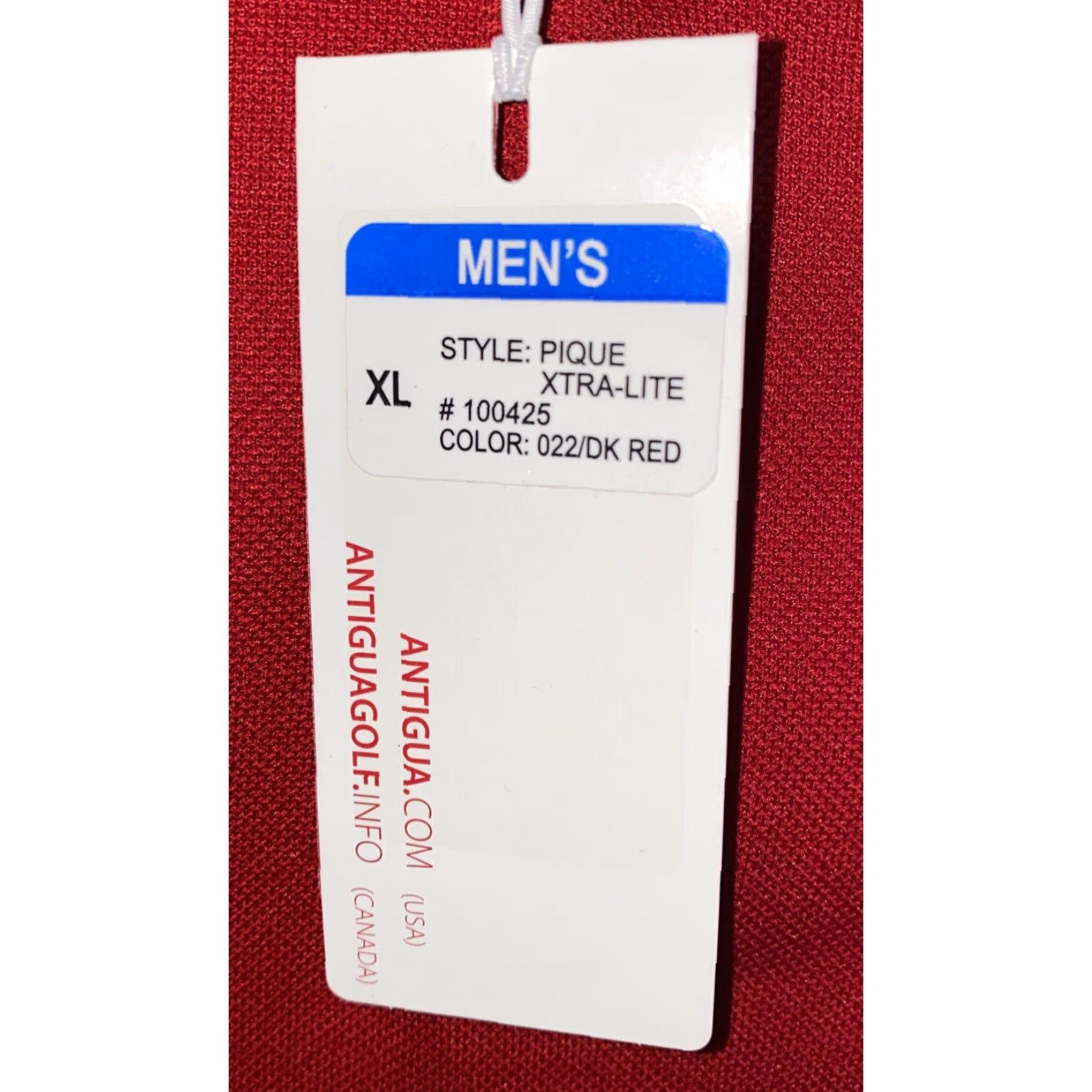 Vintage Antigua Polo Shirt Men's Red XL NWT Short Sleeve Golf Pique Xtra-Lite Polo Shirt Size US XL / EU 56 / 4 - 5 Thumbnail