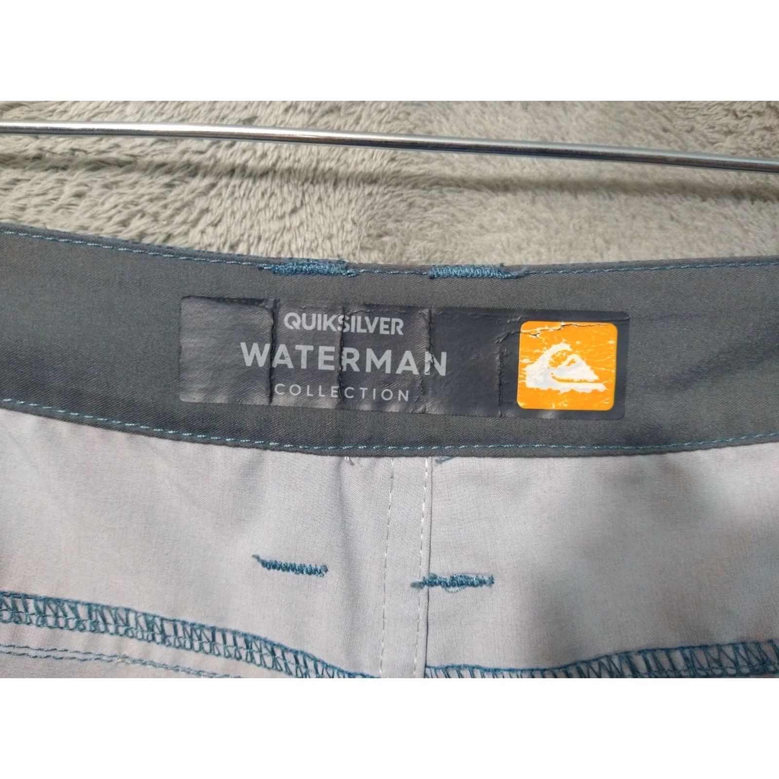 Quiksilver Quiksilver Shorts Mens 40 Blue Plaid Waterman Collection Hybrid Swim Trunks Size US 40 / EU 56 - 7 Thumbnail
