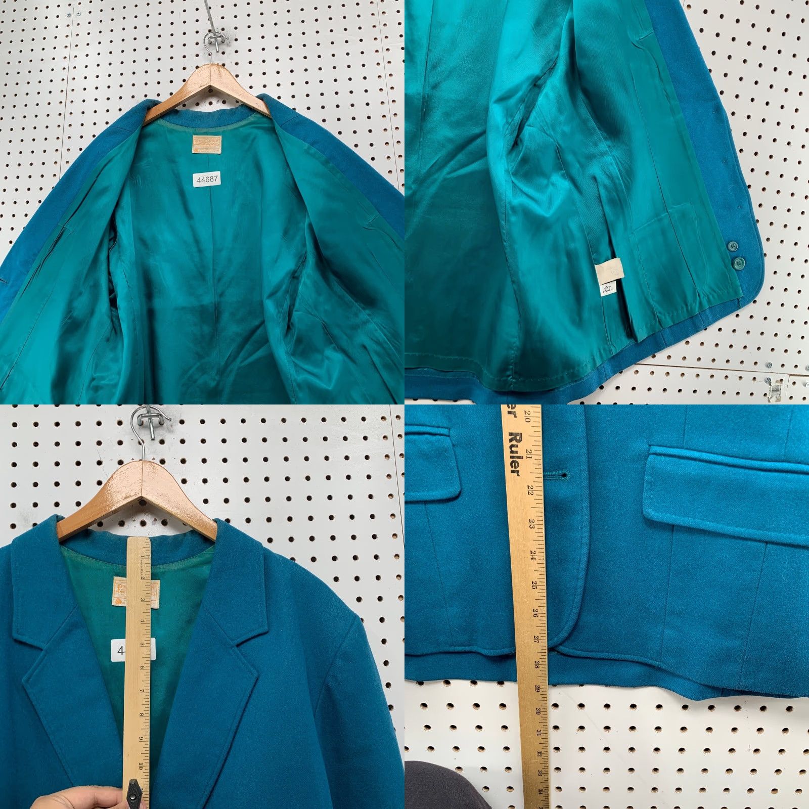 Pendleton VINTAGE Pendleton Wool Blazer Womens Size 18 Teal Green 3 Button Business Jacket Blazer Womens 18 Blue Wool Size XXL / US 16-18 / IT 52-54 - 8 Thumbnail