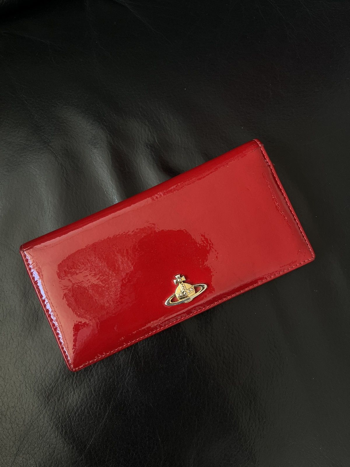 Red Patent Leather Vivienne Westwood Wallet Clutch Bilford