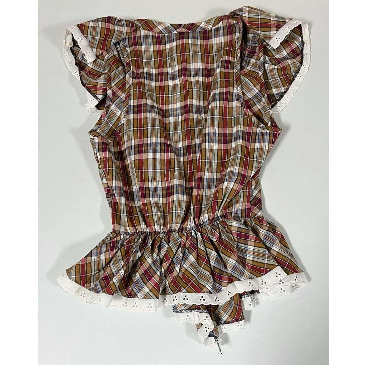Diane von Furstenberg Diane Gilman Plaid Button-Down Top Shirt Blouse Size 9/10 ♥️✨ Size M / US 6-8 / IT 42-44 - 3 Thumbnail