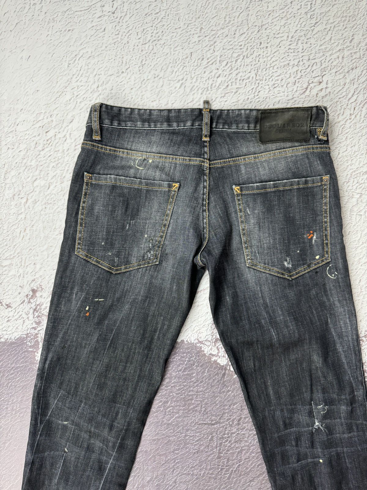 Dsquared2 Dsquared2 black distressed faded painted cropped jeans skiny Size US 34 / EU 50 - 15 Thumbnail