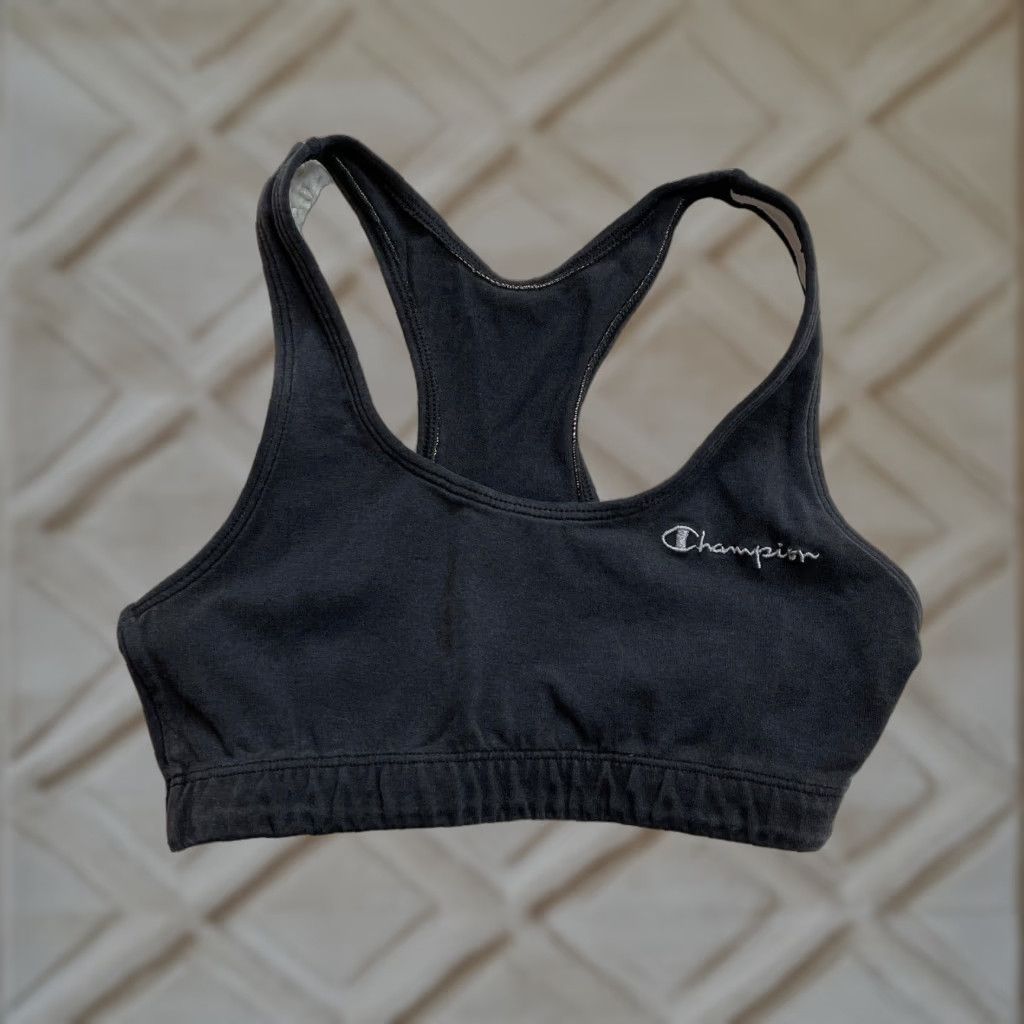 Champion Champion Tank Top Shirt Womens Small Black Cropped Sleeveless Active Gym Yoga Casual Fitness Crop Top Size S / US 4 / IT 40 - 1 Thumbnail