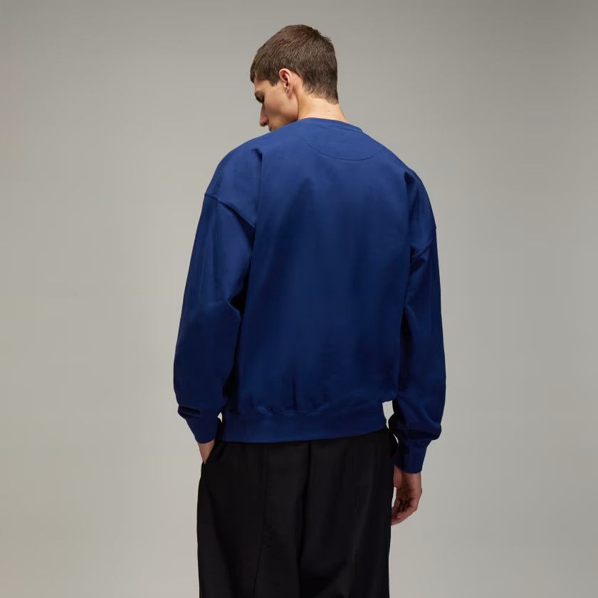 o1s22i1n0125 Soft Cotton Crewneck Sweatshirt in Blue