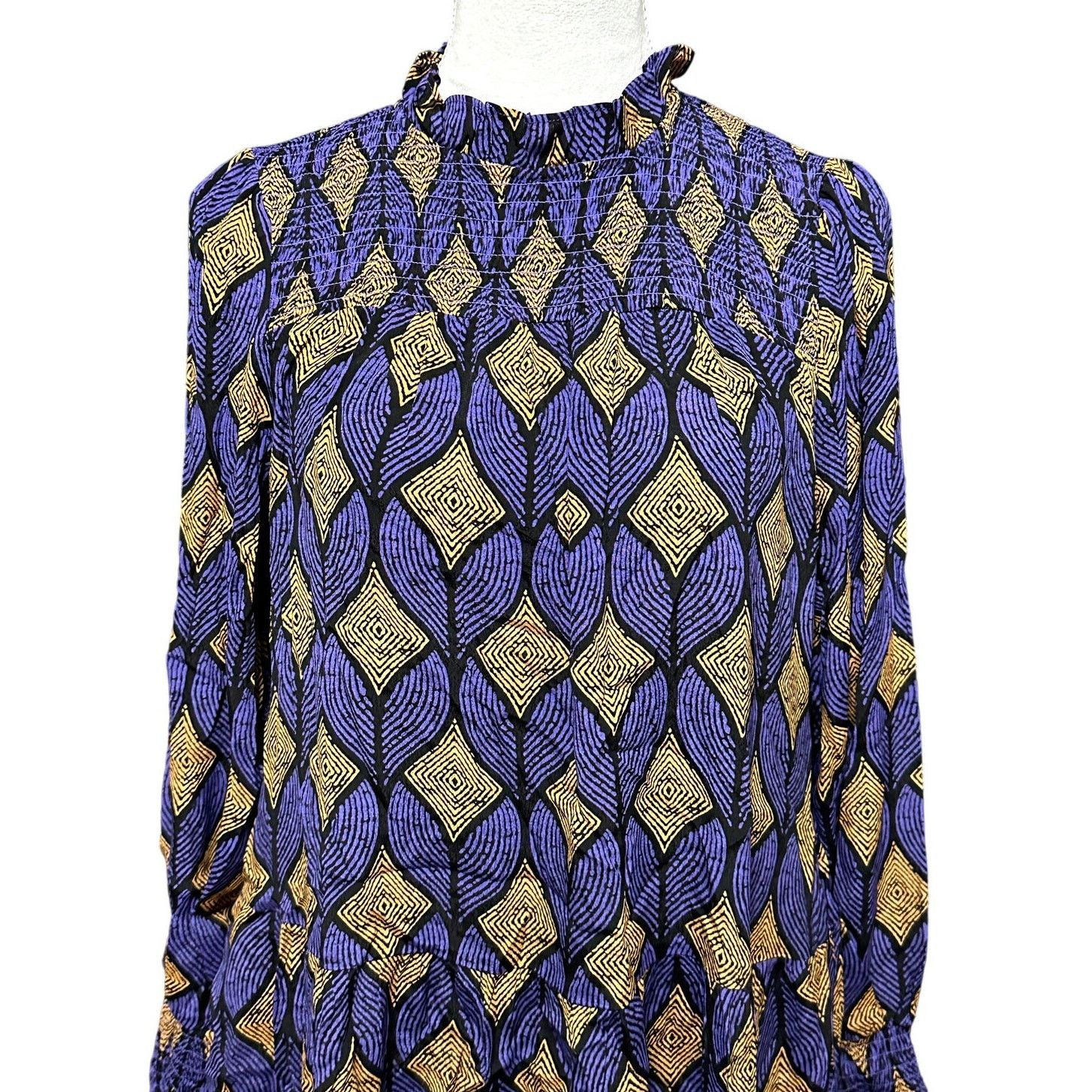 Other Melloday Mini Dress Geometric High Neck Purple Orange XS Size XS / US 0-2 / IT 36-38 - 3 Thumbnail