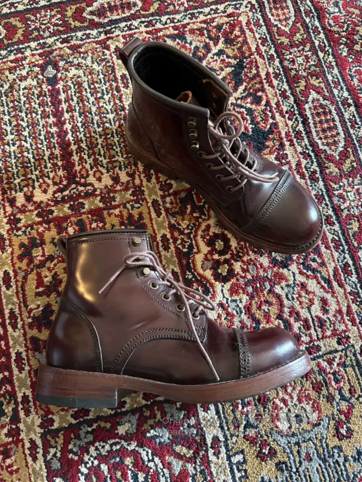 Vintage Brown Horsehide Work Boots Size 37. Size US 6 / IT 36 - 3 Thumbnail