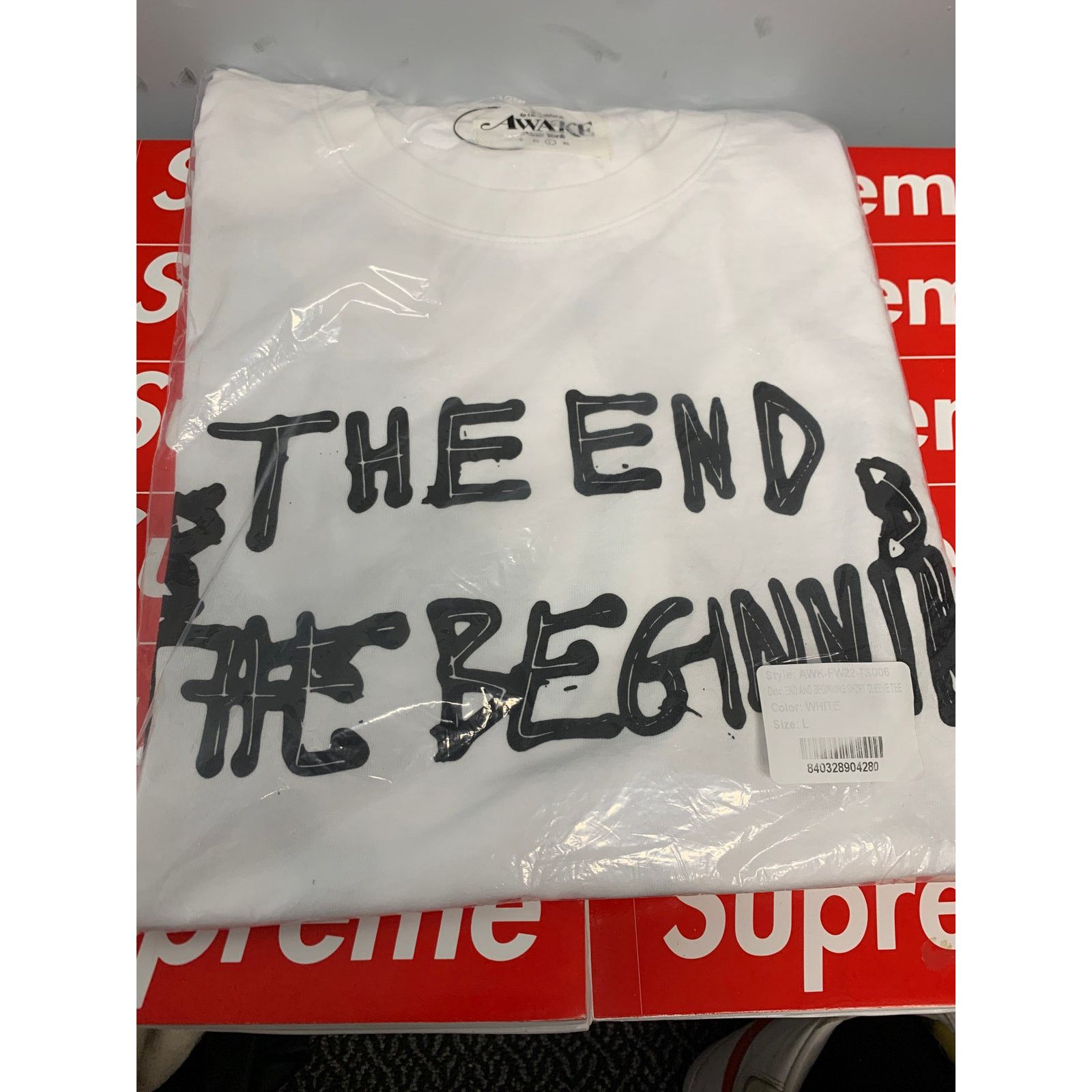 Awake NY AwakeNY The End & Beginning Tee White Size Large NEW Size US L / EU 52-54 / 3 - 1 Thumbnail