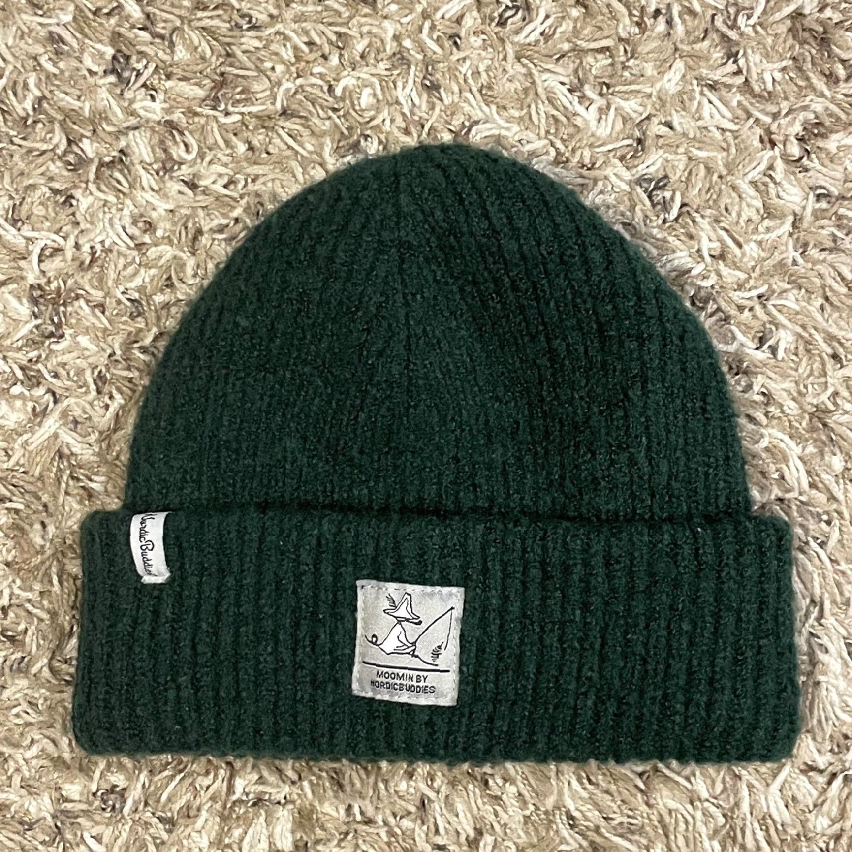 Vintage Moomin by NordicBuddies Beanie Winter Hat One Size Green Cartoon Snufkin Knit Men/Adult Casual Size ONE SIZE - 2 Thumbnail