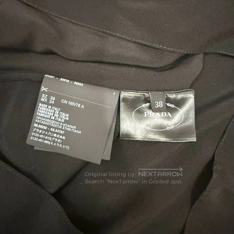 Prada Prada Black Tie Long Shirt. Size US S / EU 44-46 / 1 - 4 Thumbnail