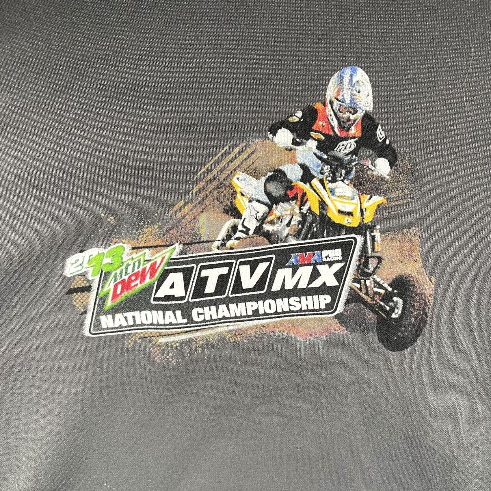Vintage Mountain Dew ATVMX National Championship Hoodie Gray Black Racing Mens Medium Size US M / EU 48-50 / 2 - 3 Thumbnail