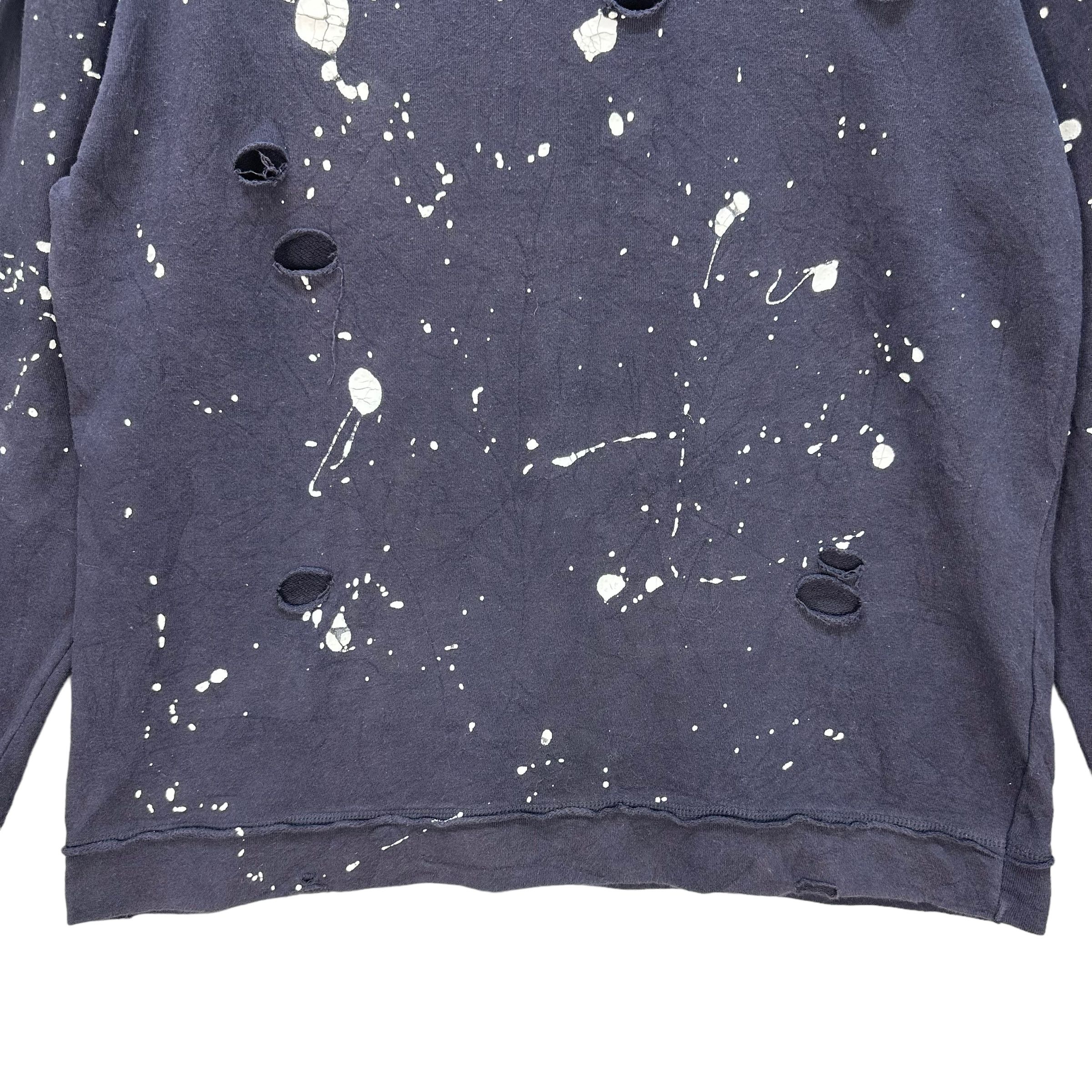 Japanese Brand TRASHED🔥 RIMASTER PAINT SPLATTER SWEATER #8305-002 Size US L / EU 52-54 / 3 - 3 Thumbnail