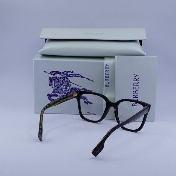 Burberry Burberry BE2347 3942 Eyeglasses Black 52mm Square Frame Size ONE SIZE - 10 Thumbnail