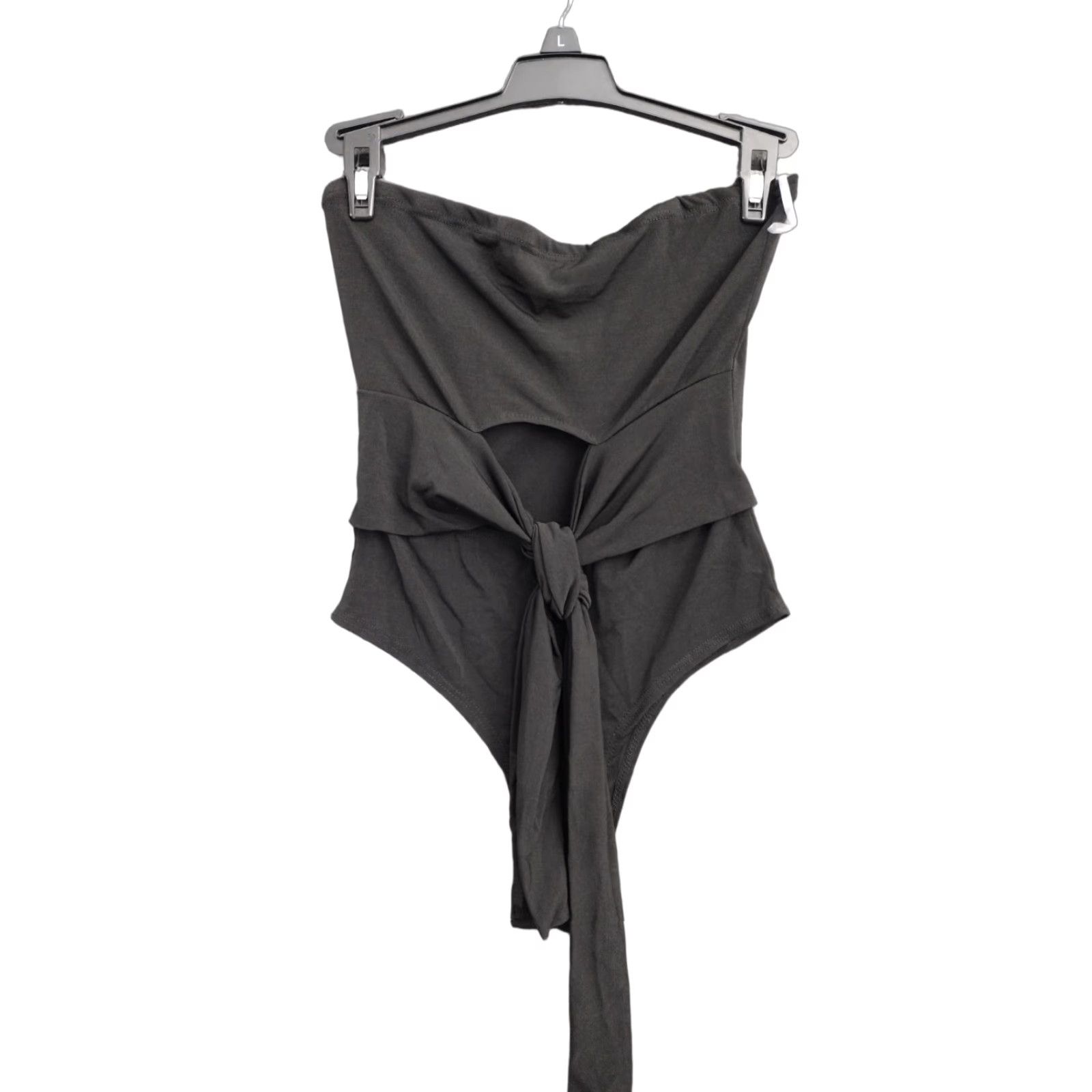 Vintage MAGIA Women's Strapless One Piece Swimsuit Tie Black S Size ONE SIZE - 1 Thumbnail
