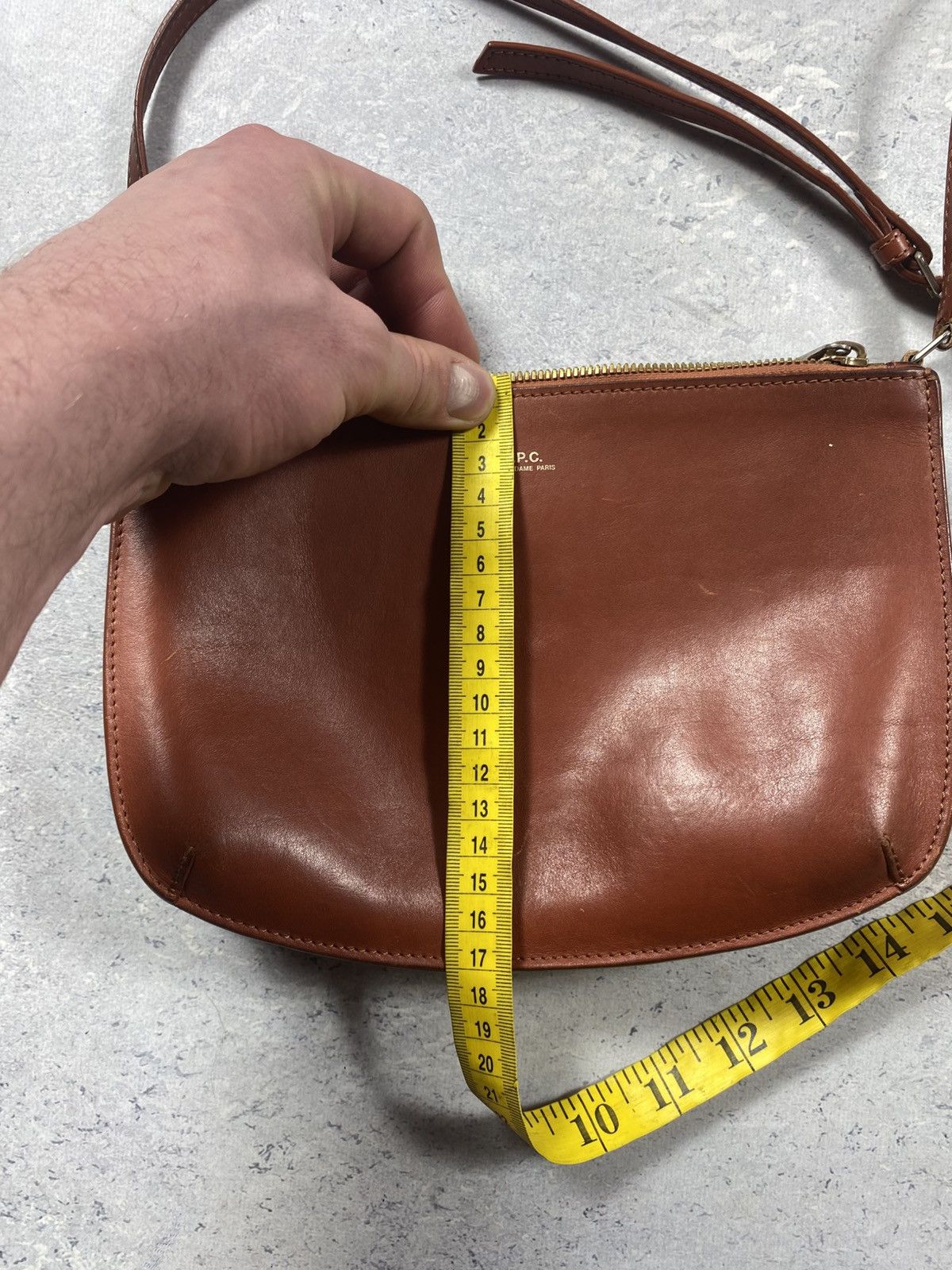 A.P.C. A.P.C. Rue Madame Paris Brown Leather Sarah Bag Size ONE SIZE - 10 Thumbnail