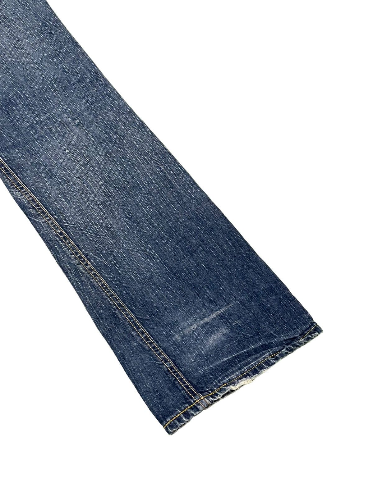 Japanese Brand Flare Jeans Edwin Faded Distres Low Rise Boot Cut 8🟦7 Size US 30 / EU 46 - 14 Thumbnail