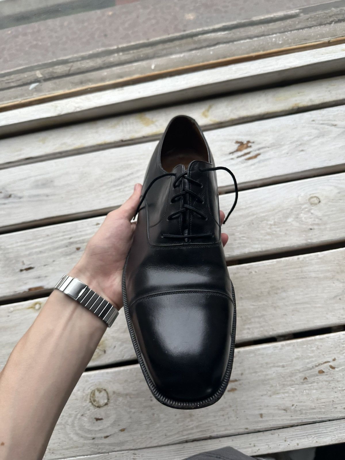 Bally LUXURY 🚨 BALLY VNTG SHOES MEN BLACK LUXURY SHELSEY RARE Size US 9 / EU 42 - 3 Thumbnail