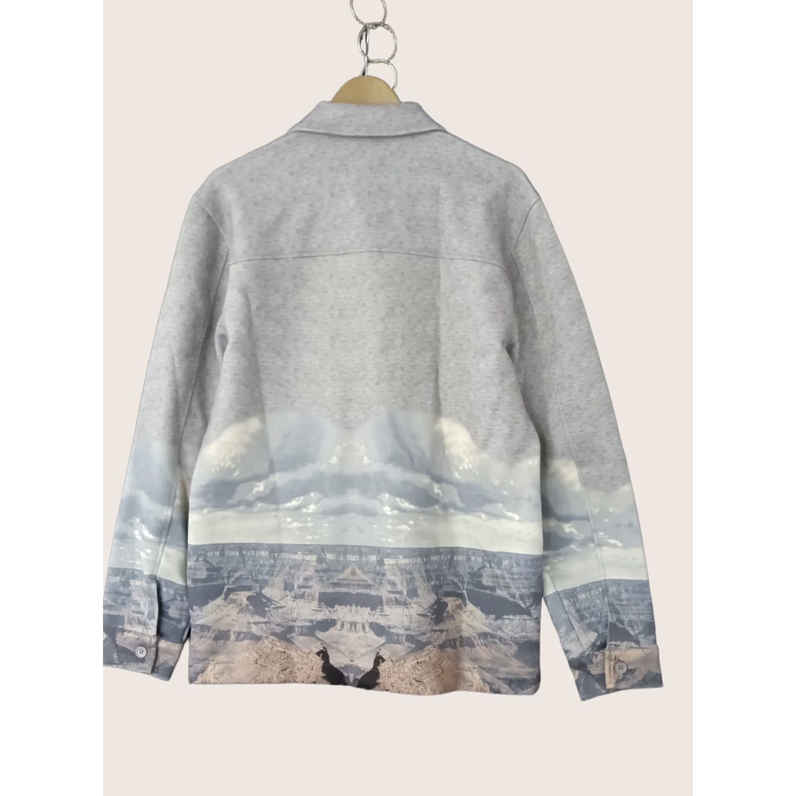 Vintage Stylus Mountain Design Button-Up Jacket S Men Heather Grey Jacket Size US S / EU 44-46 / 1 - 1 Thumbnail