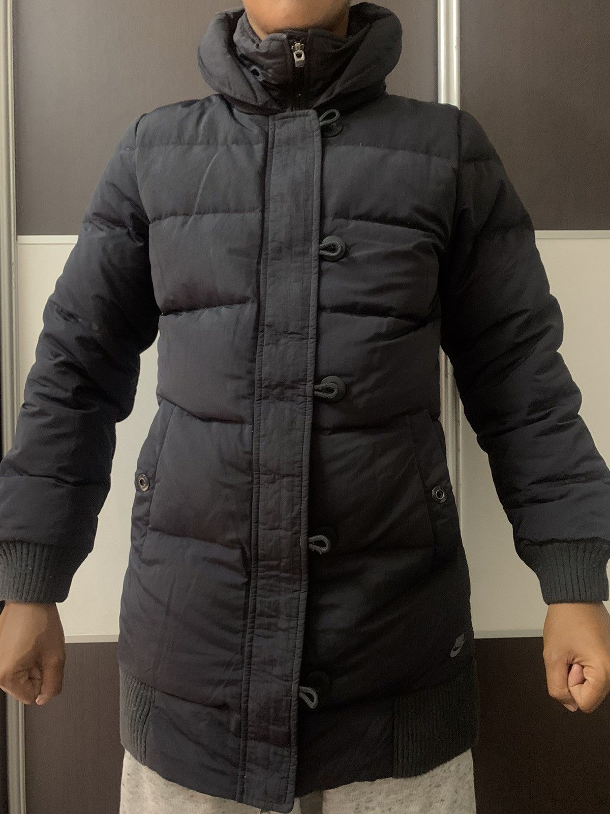 Nike × Vintage NIKE Sportswear Black Long Puffer Jacket Size US M / EU 48-50 / 2 - 25 Thumbnail