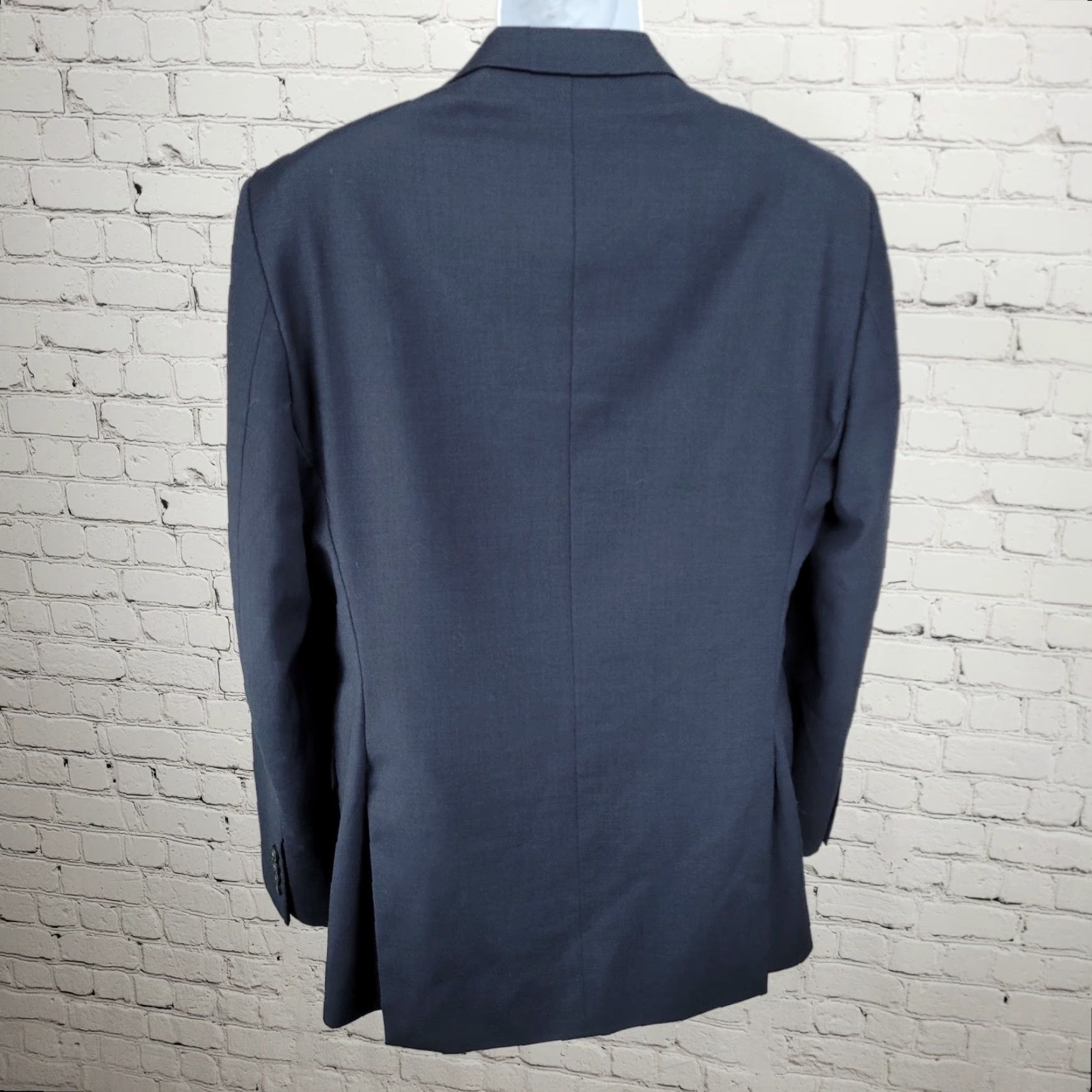 Pronto Uomo Pronto Uomo Blazer Blue 100% Wool 2-Button Notch Double-Vented Adult 42L Mens Size 42R - 2 Thumbnail