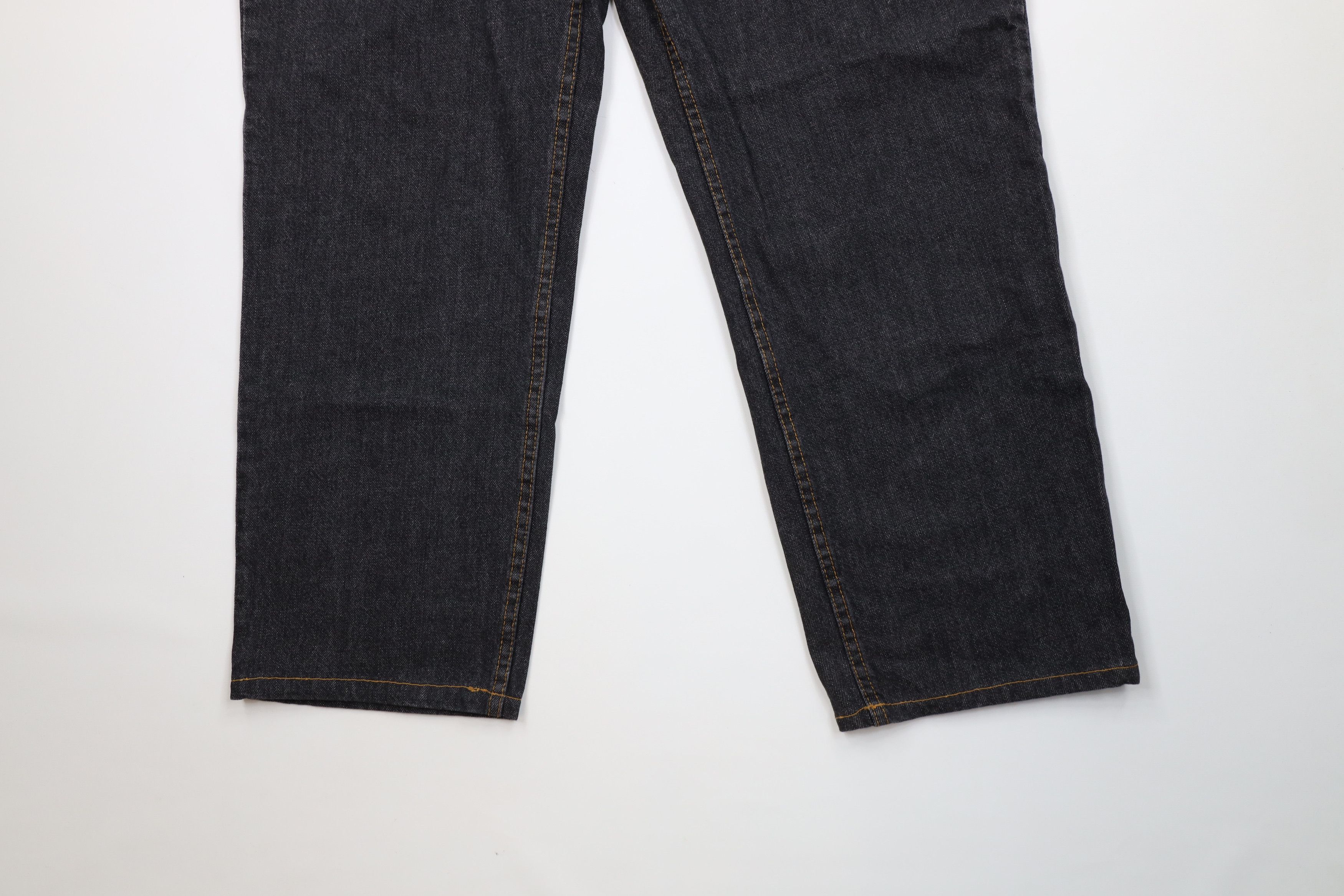 Eddie Bauer Vintage 90s Eddie Bauer Wide Leg Denim Jeans Black Cotton Size US 38 / EU 54 - 4 Thumbnail