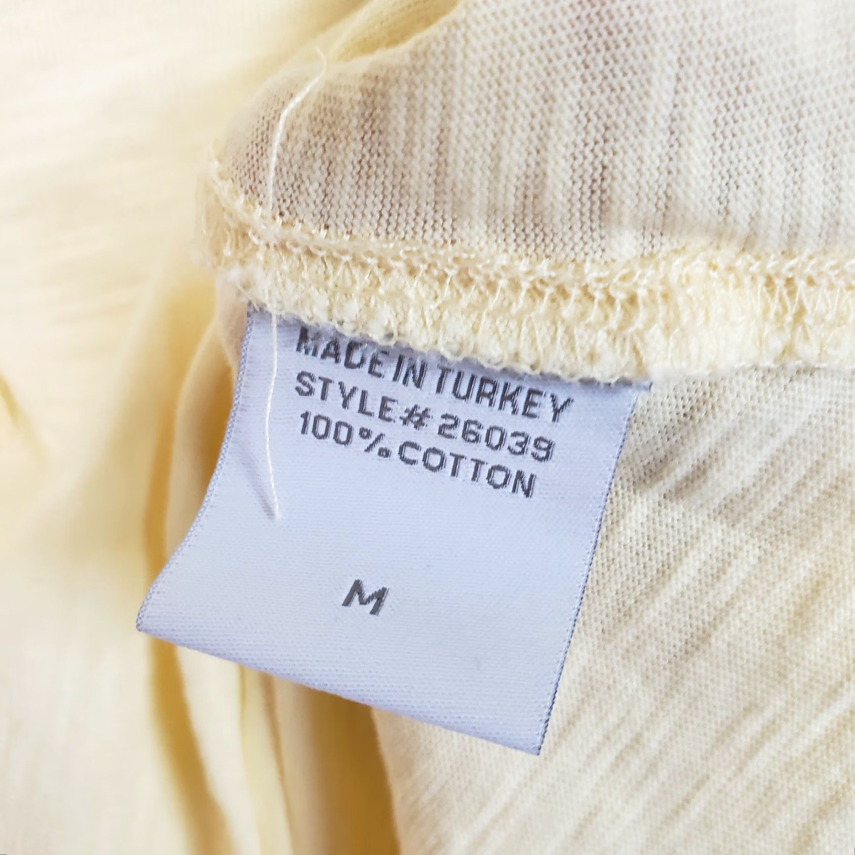 Soft Surroundings Soft Surroundings Henley Top Shirt Womens M Yellow Long Sleeve Cotton Size M / US 6-8 / IT 42-44 - 5 Thumbnail