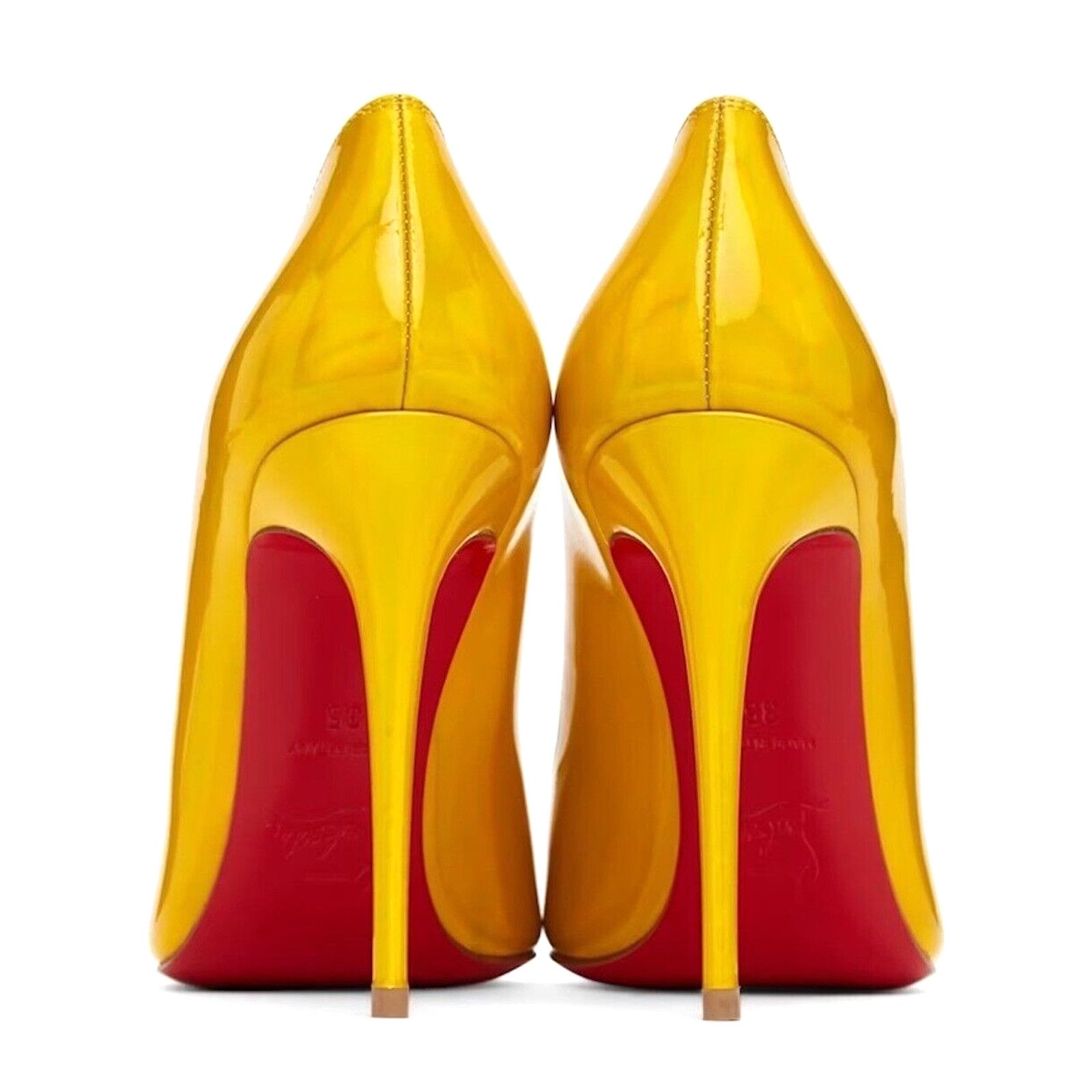 Christian Louboutin Christian Louboutin Hot Chick 100 Patent Yellow Pumps 36 Size US 6 / IT 36 - 9 Thumbnail