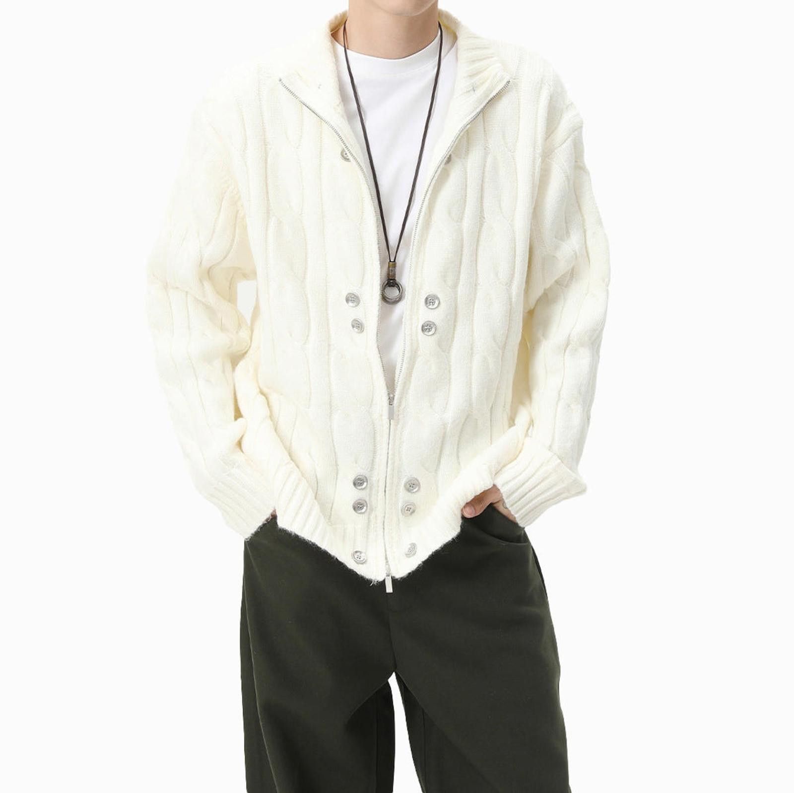 Vintage Cable Knit Zip-Up Cardigan Sweater Size US M / EU 48-50 / 2 - 4 Thumbnail