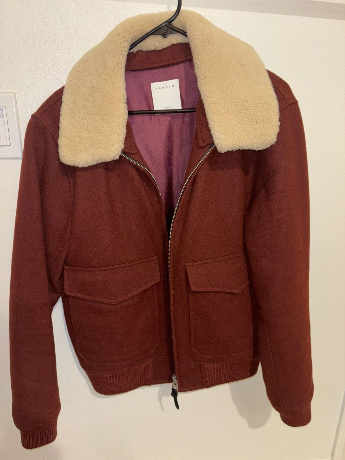Sandro Sandro Fur Jacket w/ Detachable Fur Size US M / EU 48-50 / 2 - 1 Thumbnail