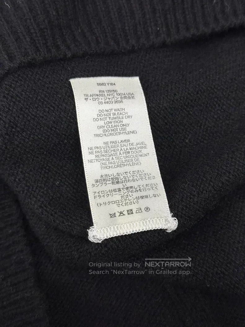 The Row The Row Black Crew Neck Wool Cashmere Sweater Long Sleeve Size XS / US 0-2 / IT 36-38 - 5 Thumbnail