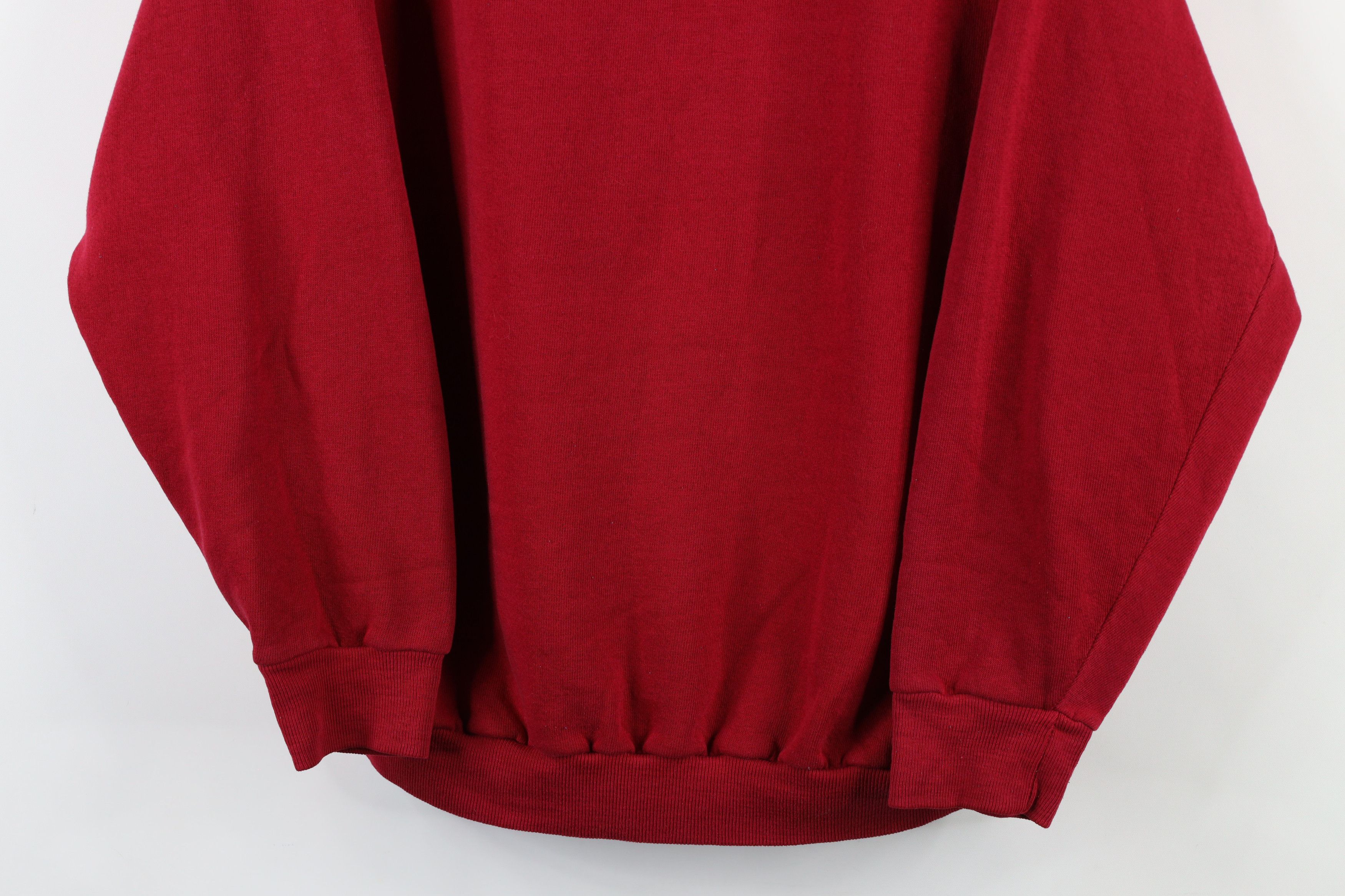 Vintage Vintage 70s Streetwear Raglan Crewneck Sweatshirt Red USA Size US XL / EU 56 / 4 - 3 Thumbnail