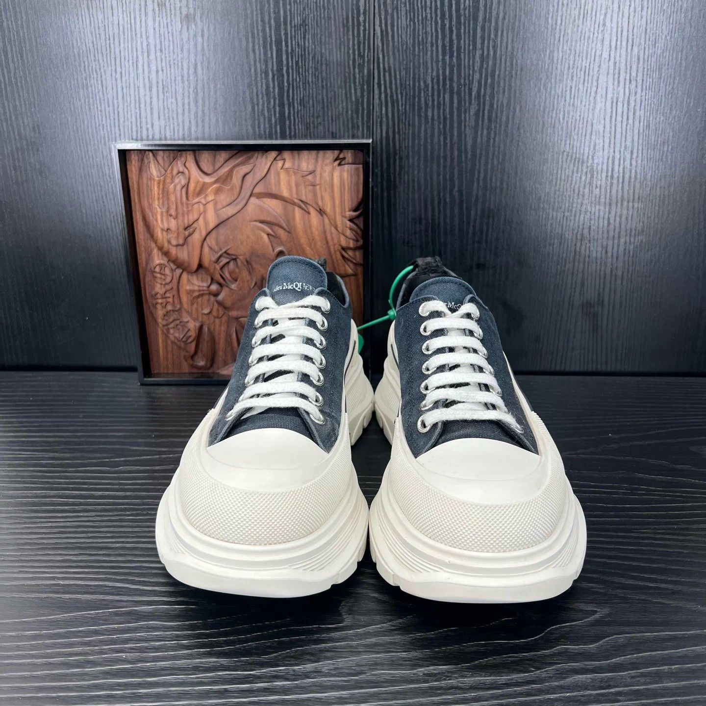 Alexander McQueen McQ Black & White Martin Boots 43 Lining Wear Original Box Size US 10 / EU 43 - 4 Thumbnail