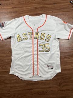 Vintage 90s Houston Astros Jersey Gold Majestic Mens Adult Medium Stitched  Star