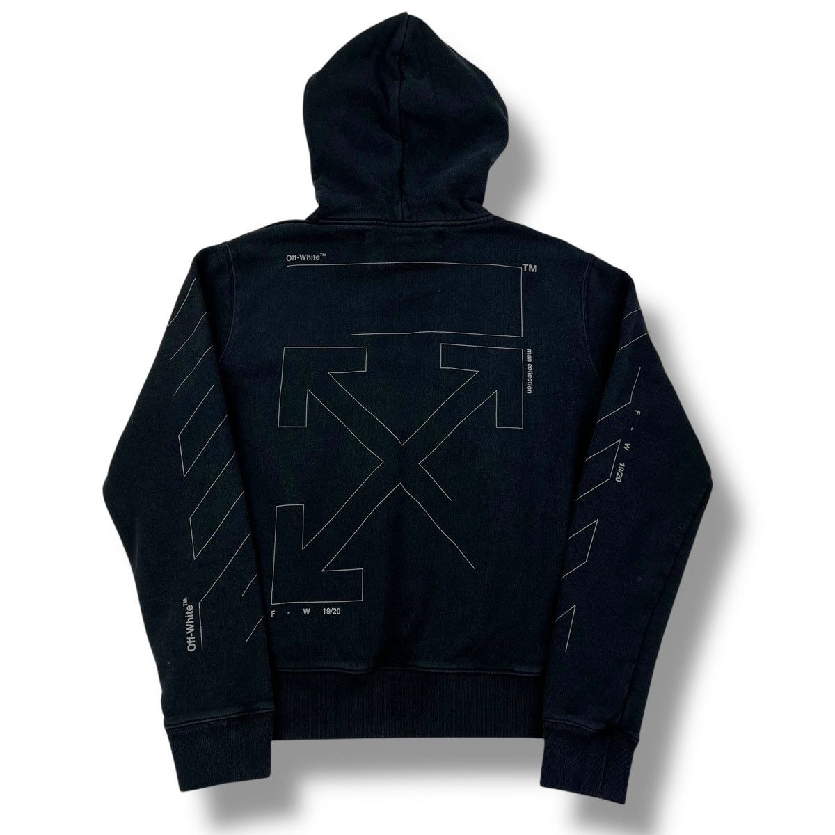 Off-White Off-White Unfinished Arrows Black Hoodie Size US S / EU 44-46 / 1 - 2 Thumbnail