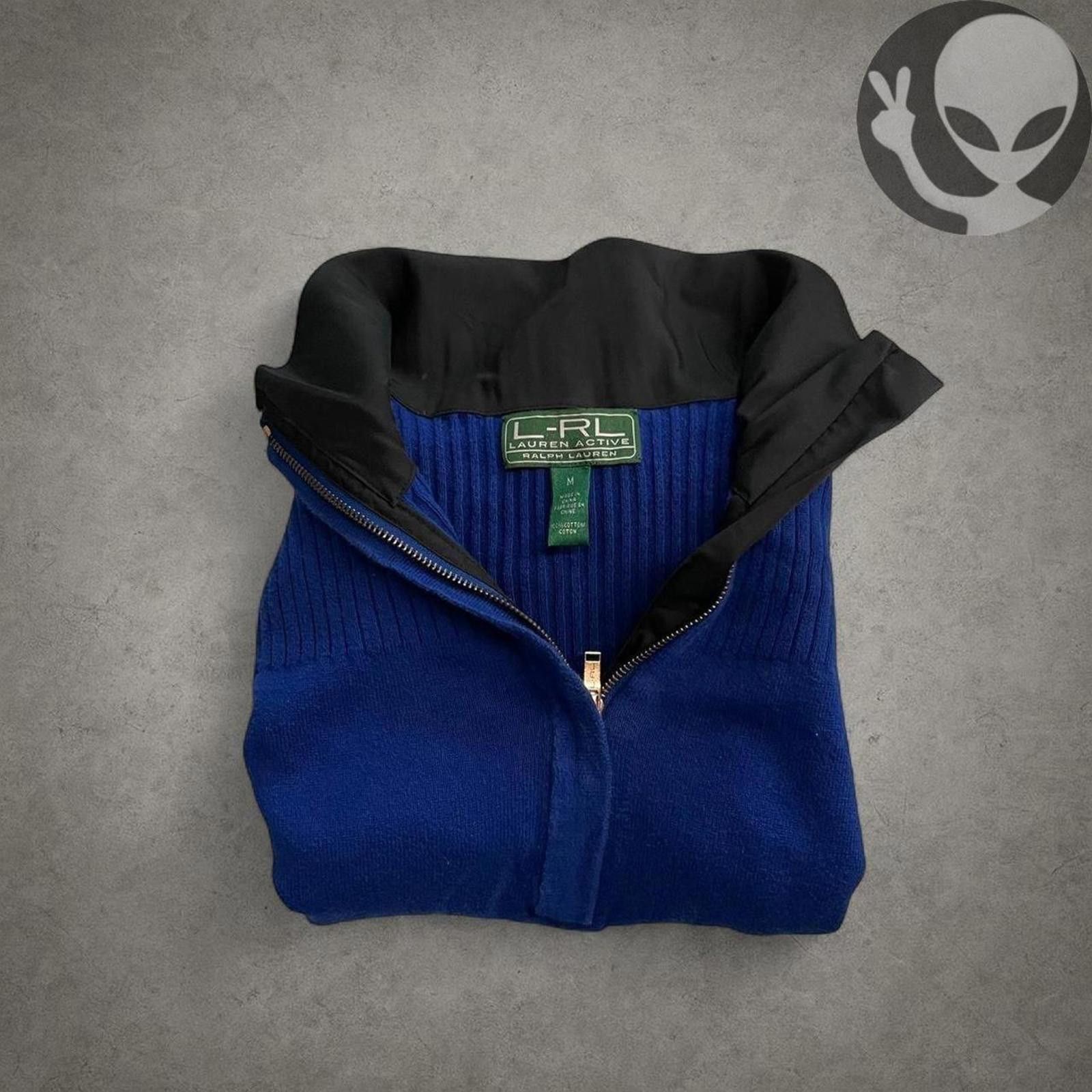 Polo Ralph Lauren Ralph Lauren Women's Sweater medium blue quarter zip cotton Size M / US 6-8 / IT 42-44 - 1 Thumbnail
