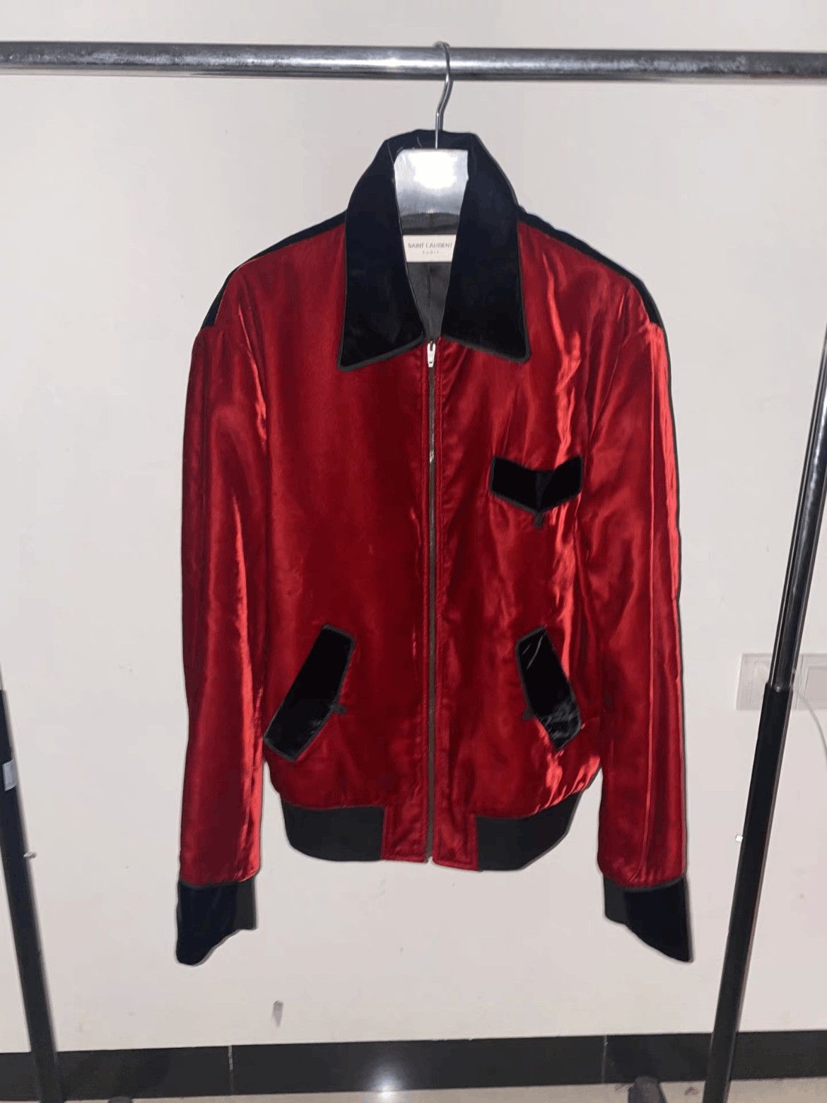 Saint Laurent Paris Sz 48 Saint Laurent Paris 16AW Velvet Coach Jacket Size US M / EU 48-50 / 2 - 1 Thumbnail