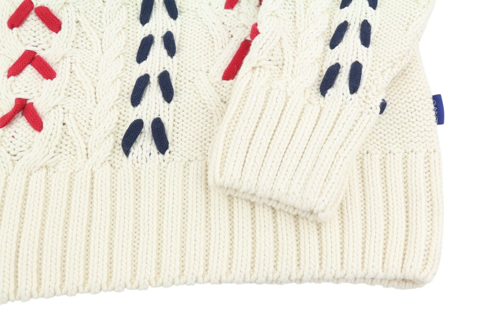 Gant CHUNKY CABLE C-NECK XL Cream Wool Blend Jumper 87317 Size US XL / EU 56 / 4 - 6 Thumbnail