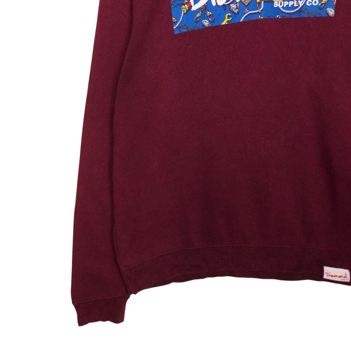 Japanese Brand 📌Vintage Sweatshirt Diamond Supply Co Big Logo Over Print Size US L / EU 52-54 / 3 - 5 Thumbnail
