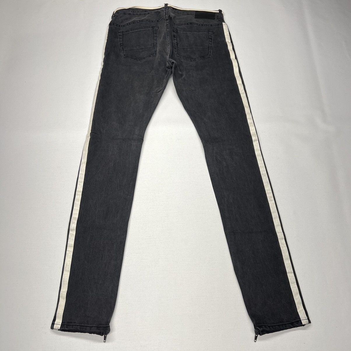 Pacsun Pacsun Jeans Black Stacked Skinny Drawstring Zip Side Stripe Size US 30 / EU 46 - 14 Thumbnail