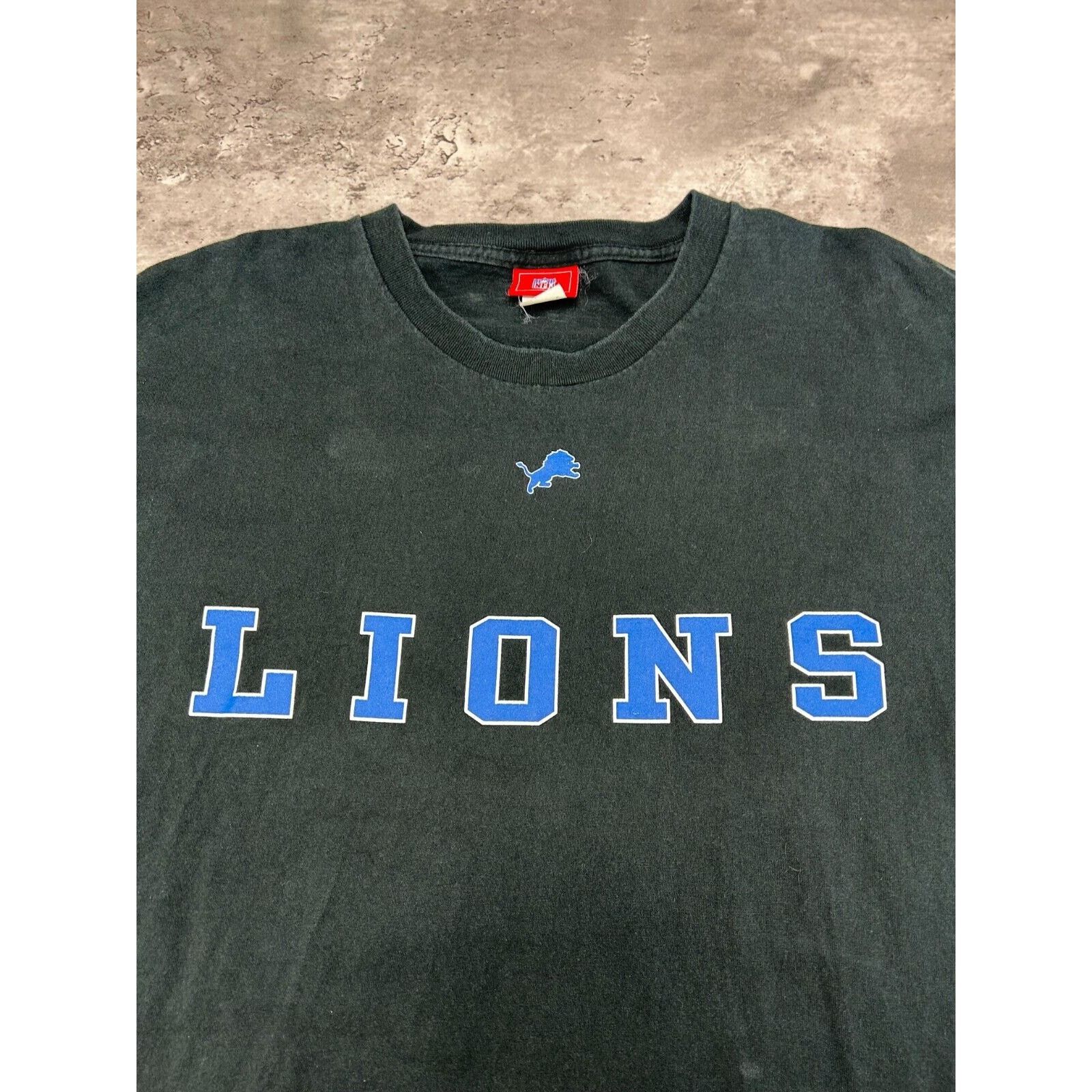 NFL Detroit Lions NFL Spell Out Longsleeve T-Shirt Size XL Black Size US XL / EU 56 / 4 - 4 Thumbnail