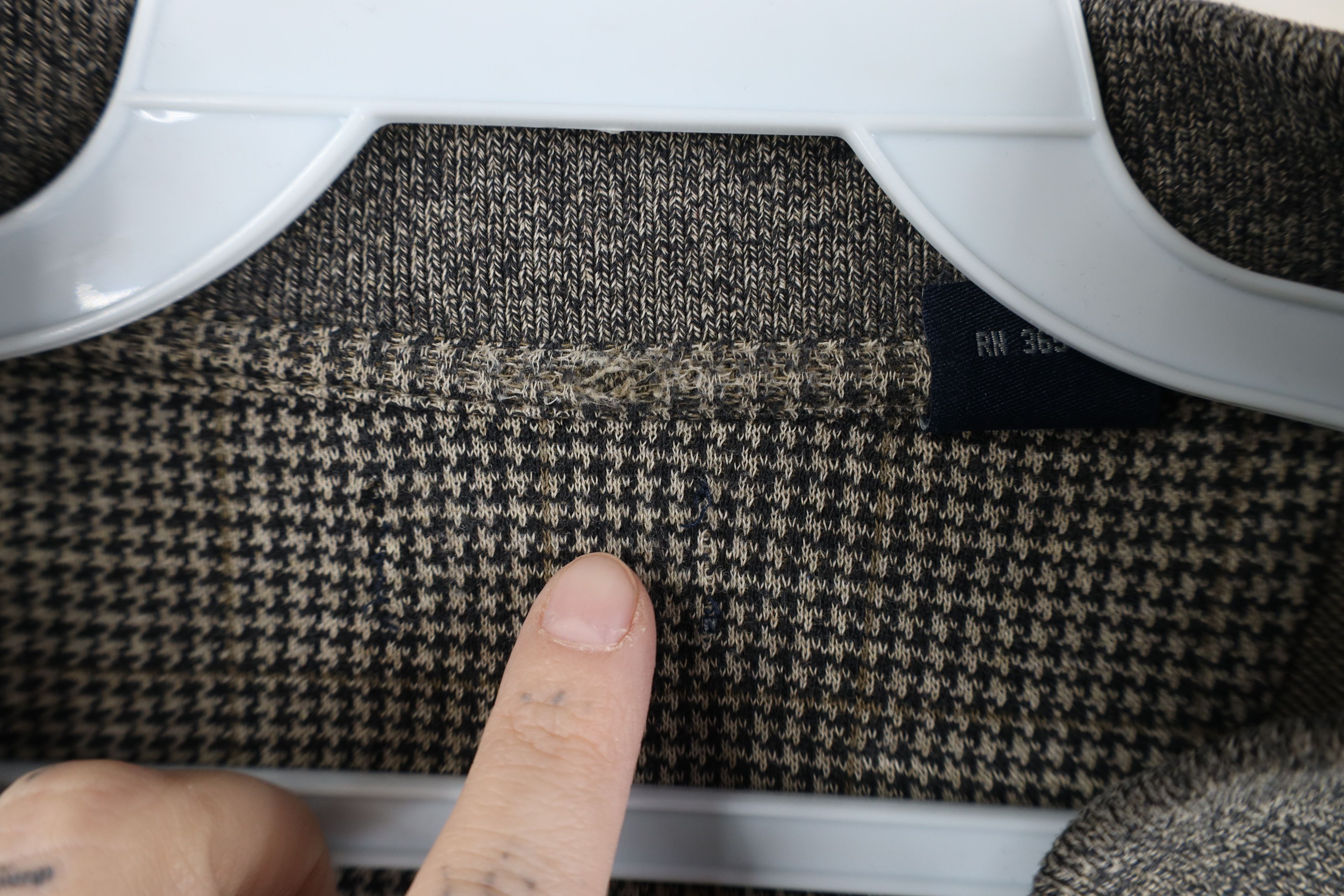 Vintage Vintage 90s Streetwear Houndstooth Long Sleeve Rugby Polo Size US XL / EU 56 / 4 - 7 Thumbnail