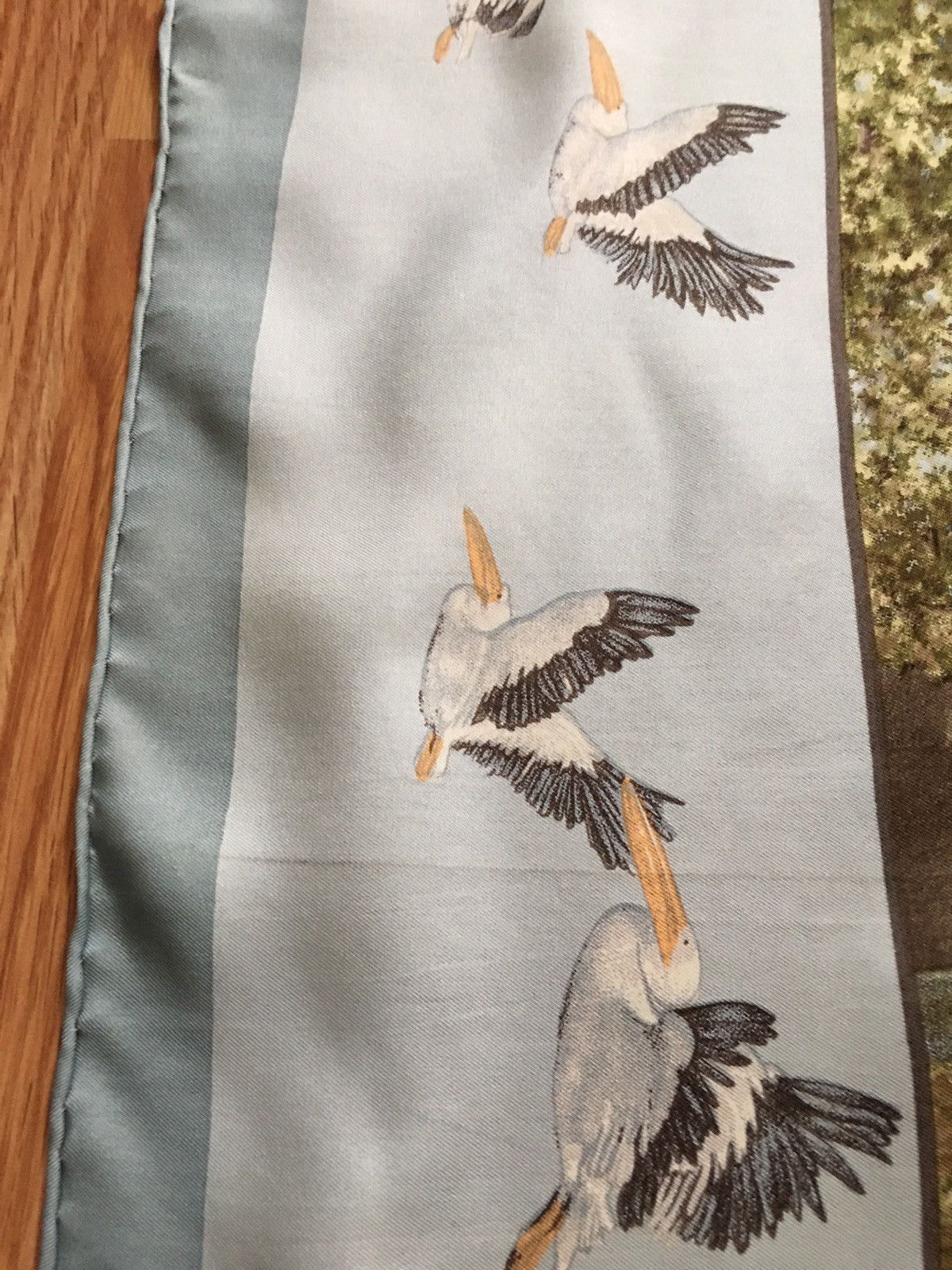 Vintage J. et F. Sommer. Vintage 1960 Marabou Motif Silk Scarf Size ONE SIZE - 8 Thumbnail