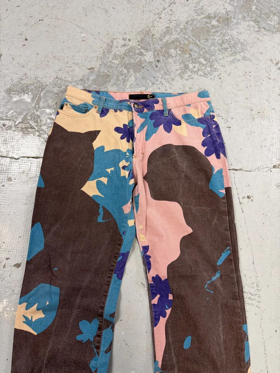 Just Cavalli 2000s Cavalli Pink & Blue Abstract Human Pants Size US 32 / EU 48 - 5 Thumbnail