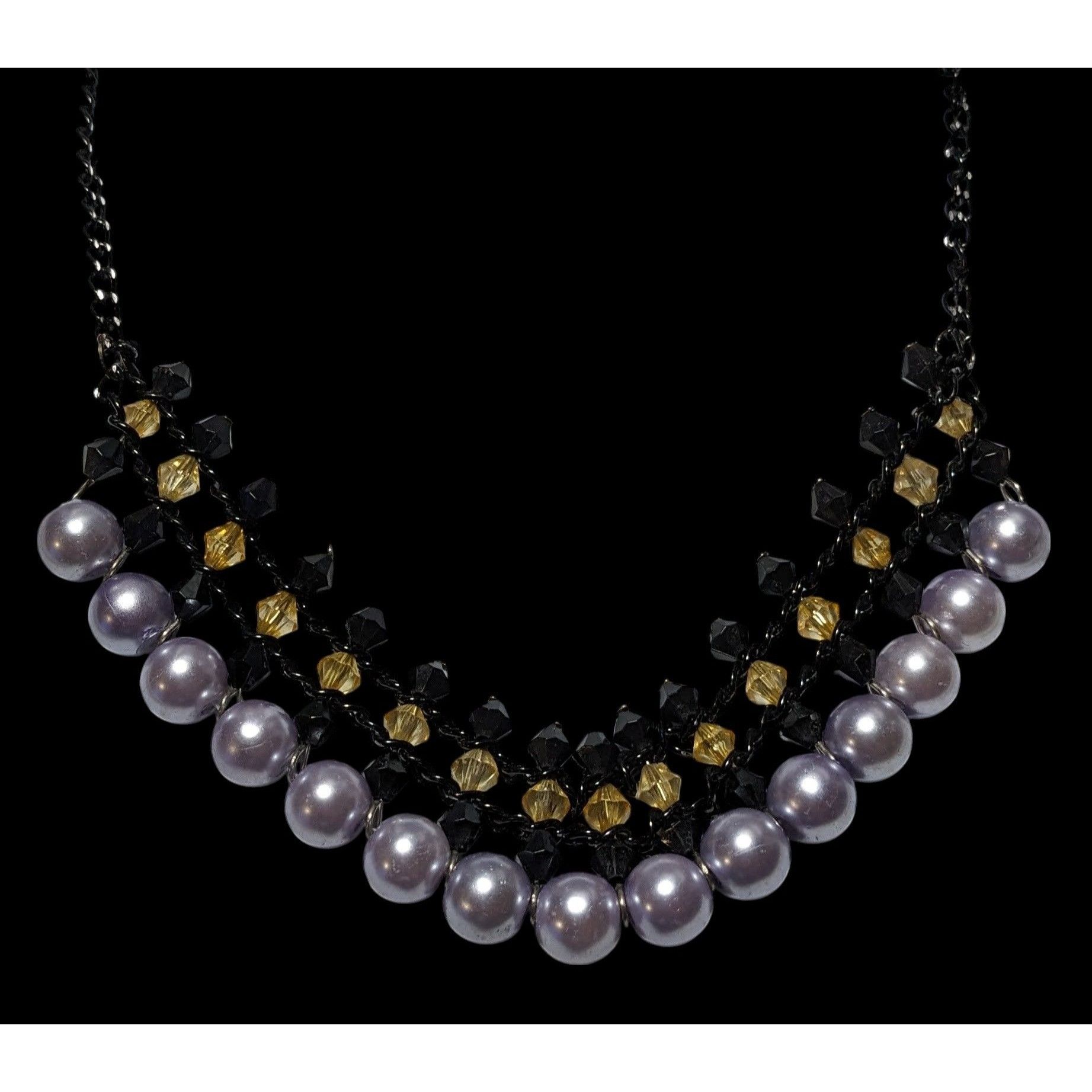 Other Gothic Pastel Purple Pearl Beaded Necklace Size ONE SIZE - 1 Thumbnail